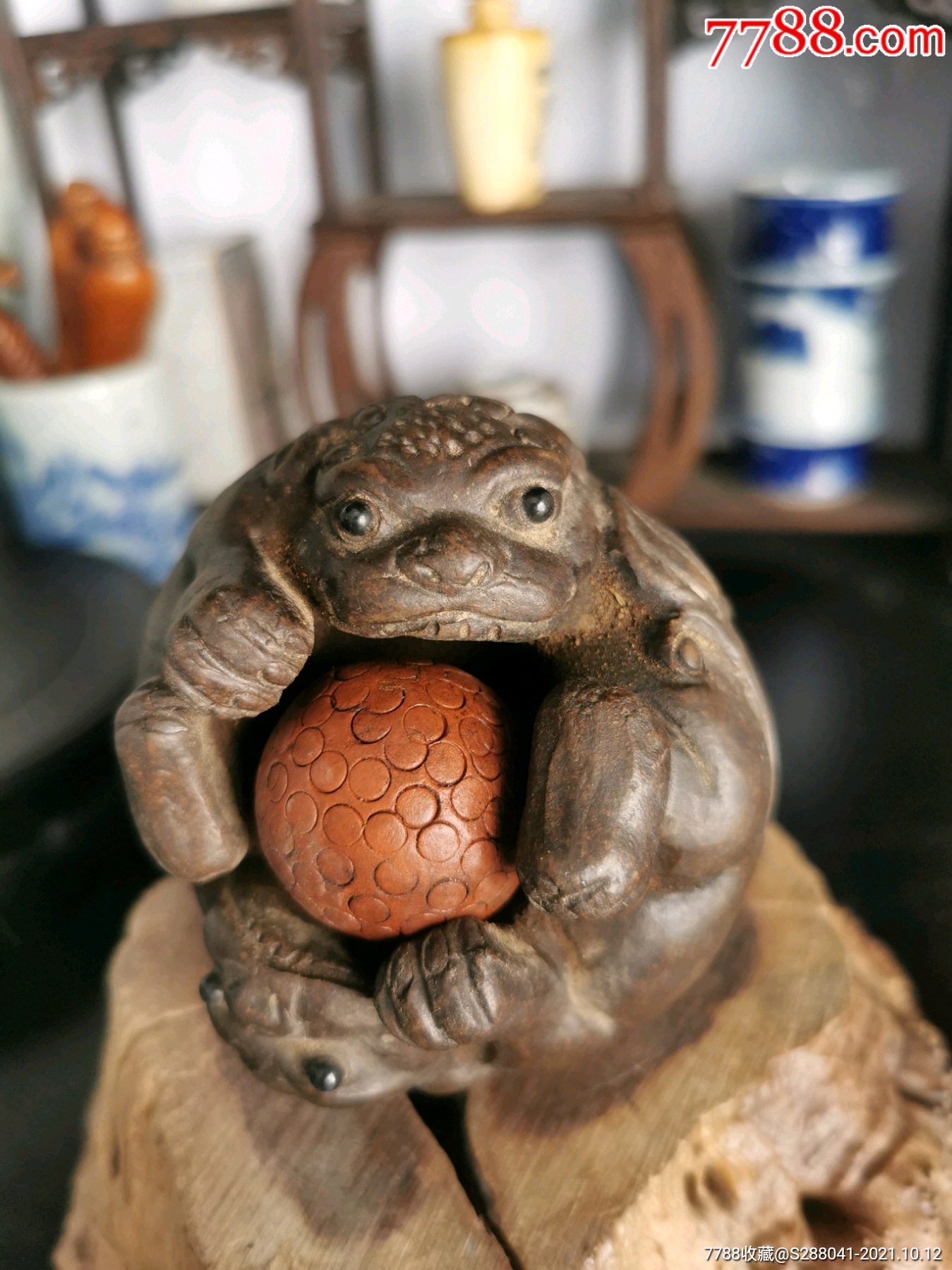 老紫砂貔貅茶宠手把件摆件收藏品古玩古董一线下乡