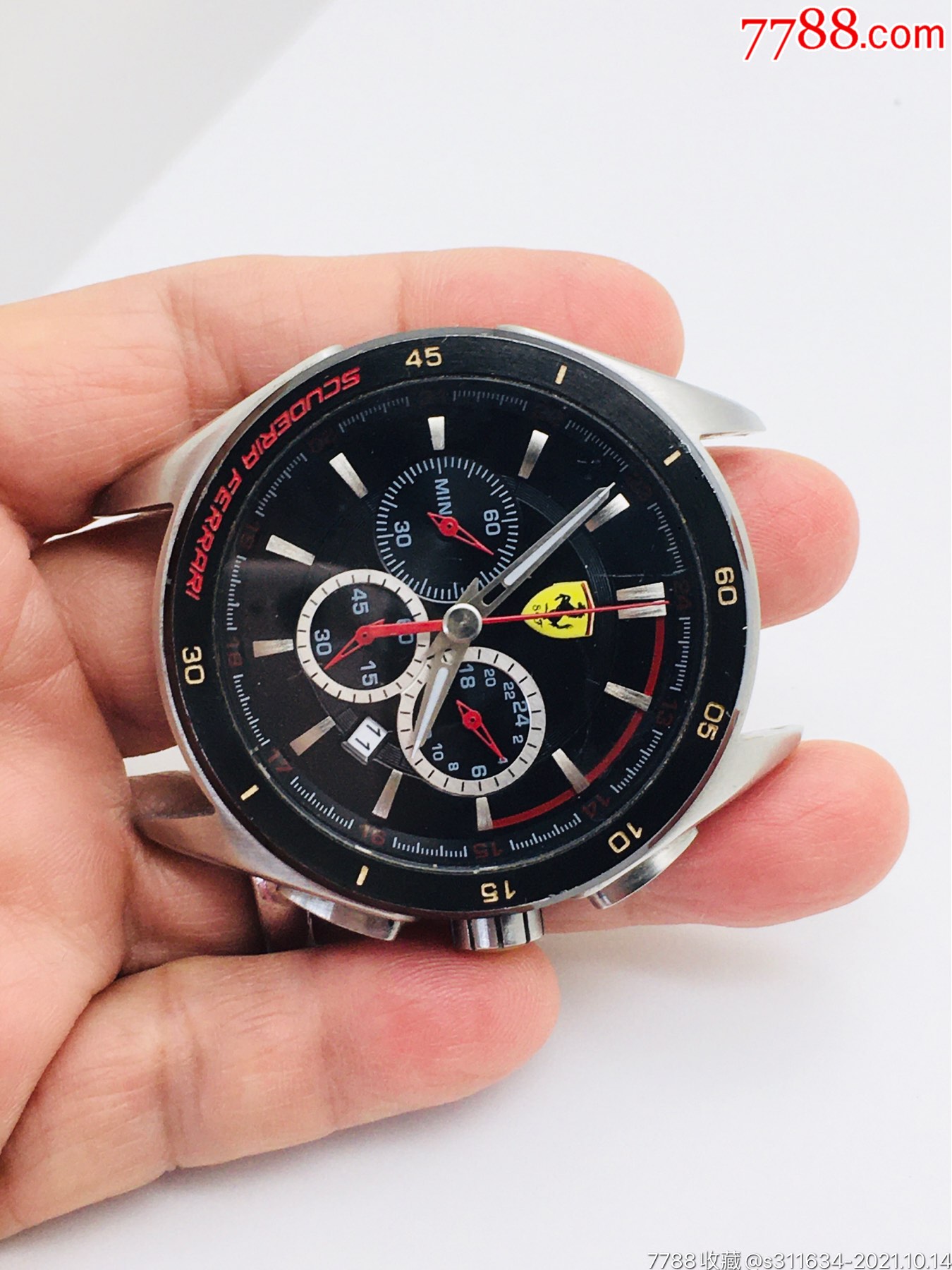 法拉利石英男表(大秒针不走时)(小秒针走时)