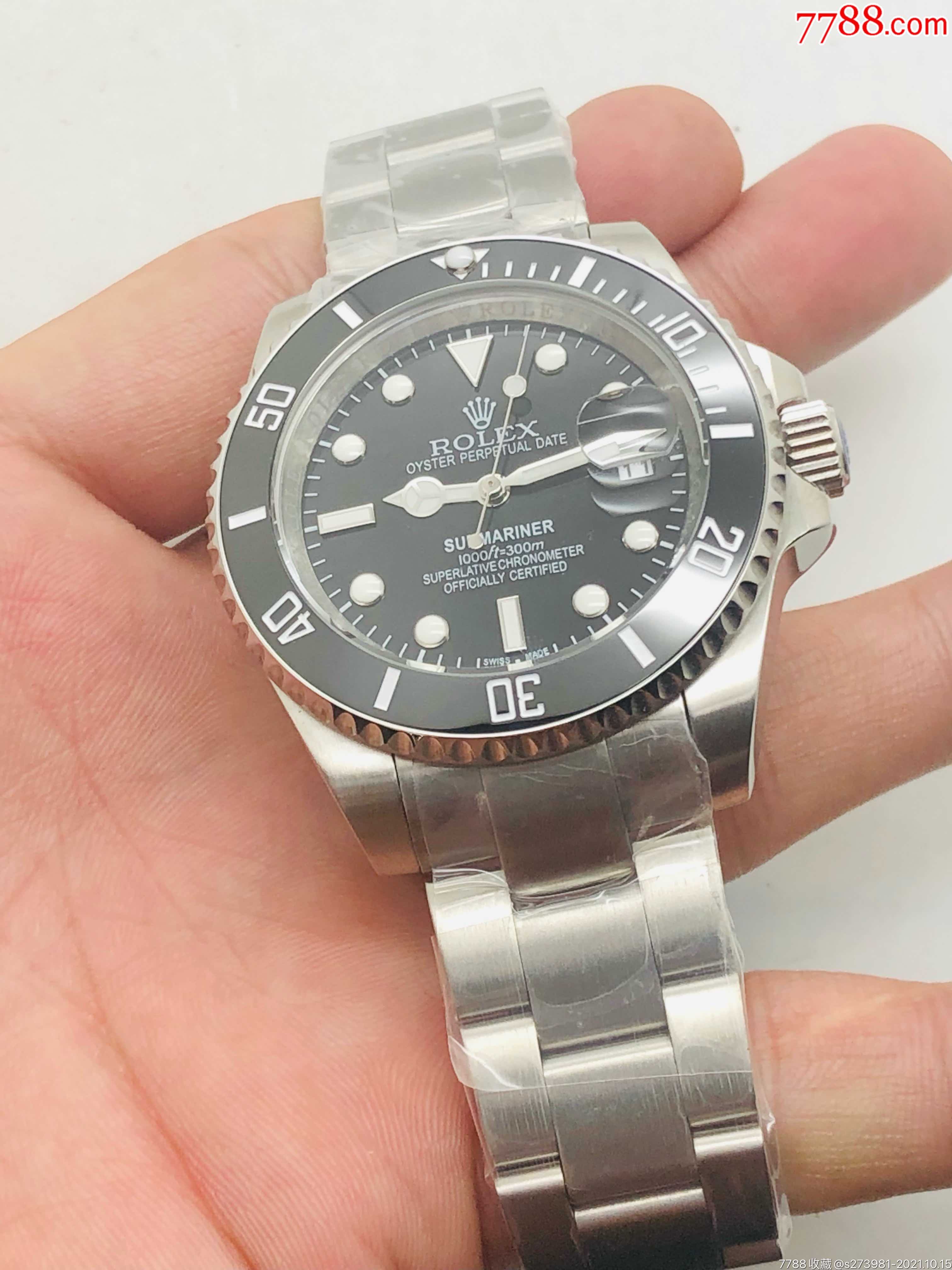 (全新)黑水鬼自动男表(旋转活动陶瓷外圈,锁把头)-手表/腕表-7788商城