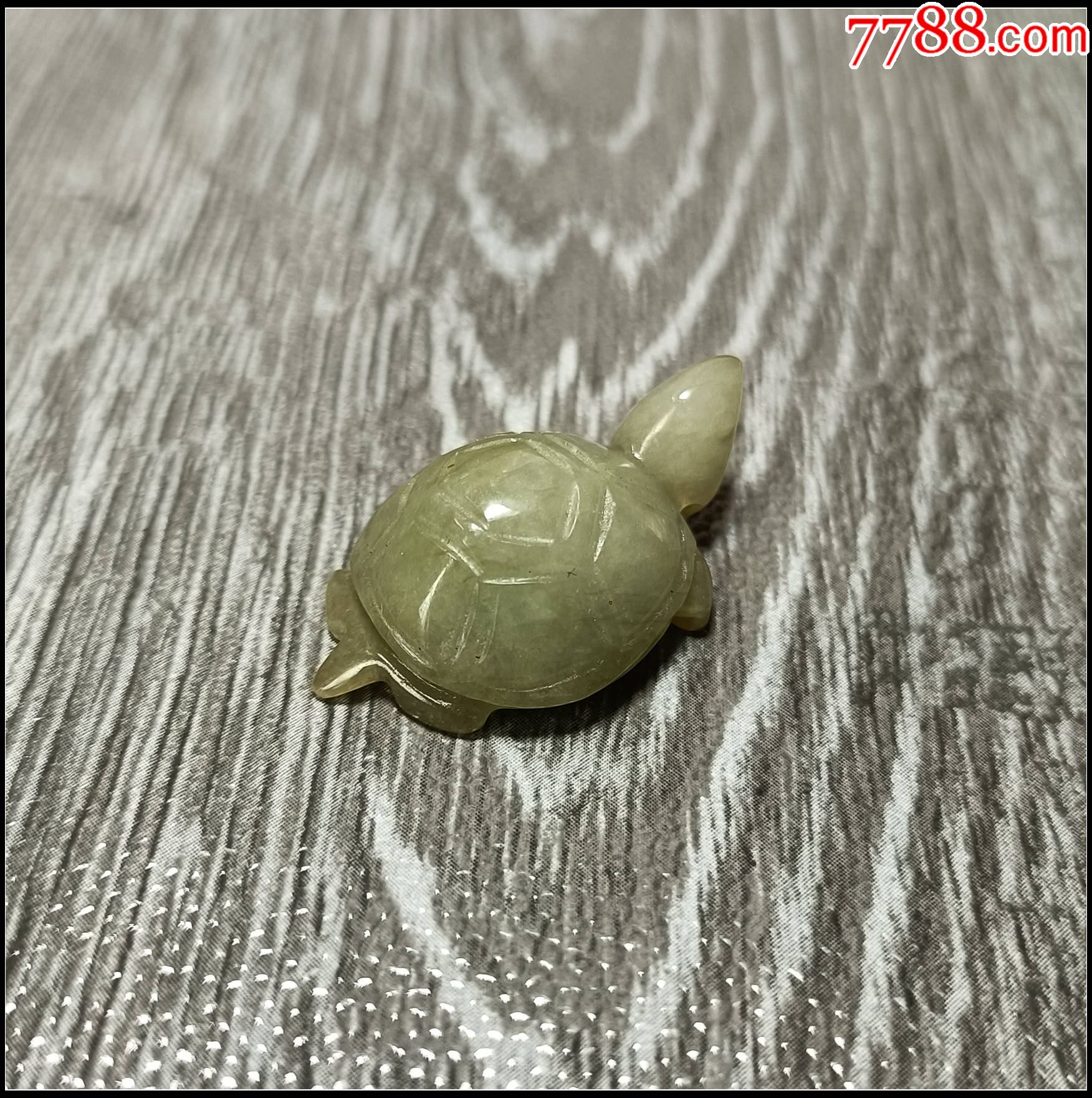 3xin154缅甸翡翠a货立体小玉龟吊坠