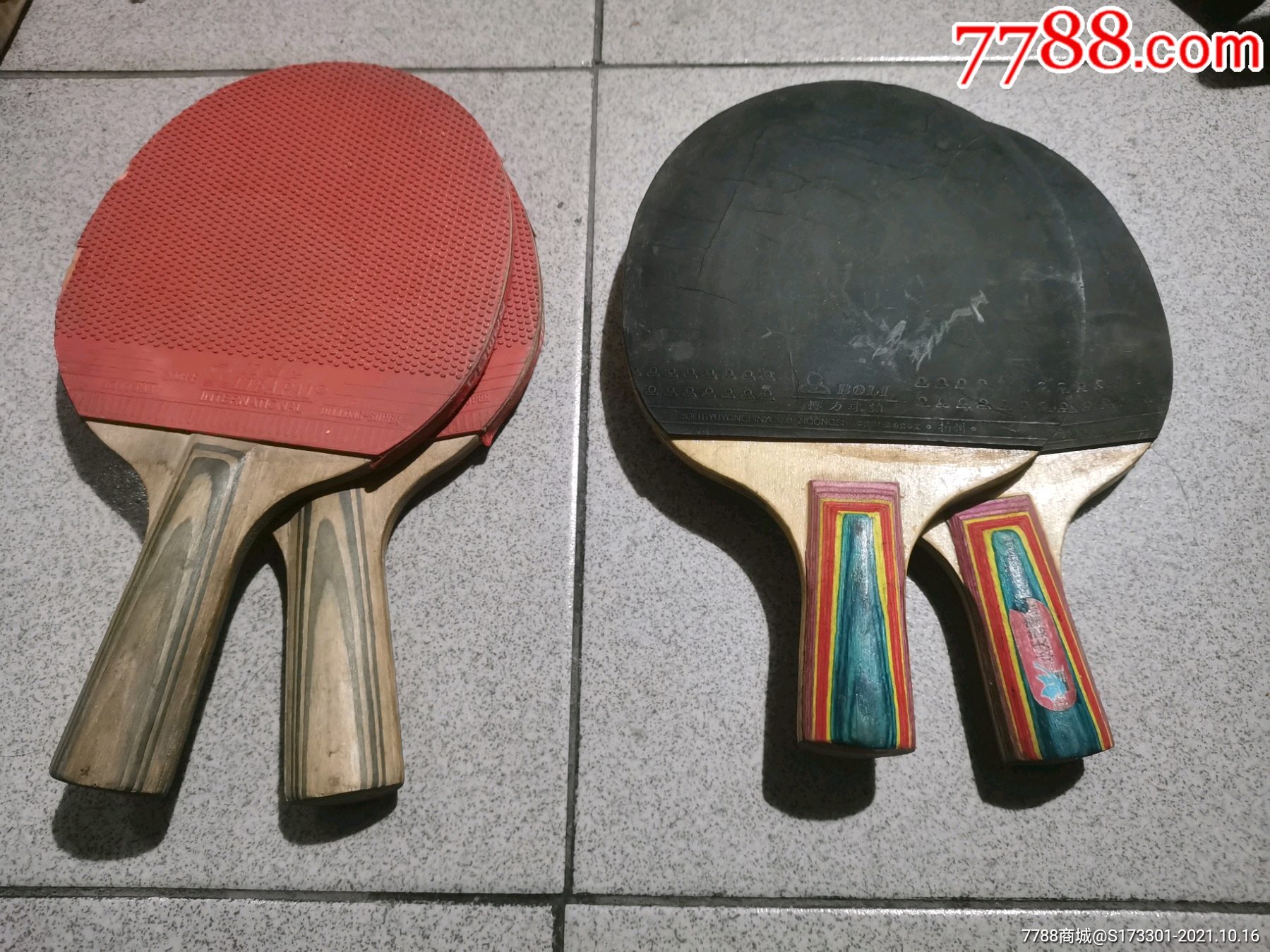 2对球拍,愽力牌(小天鹅赠品),力霸牌-价格:10元-au28011011-乒乓球