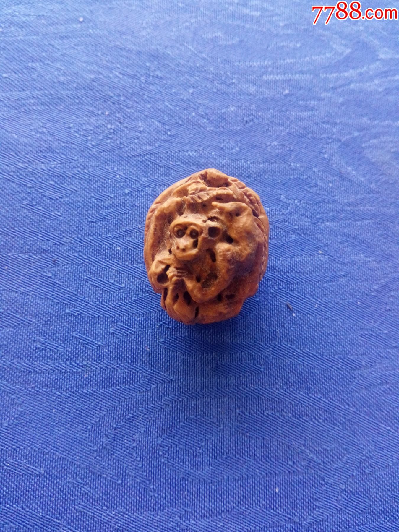 创汇期文革胶东高密民间老艺人纯手工桃核雕刻趣味收藏