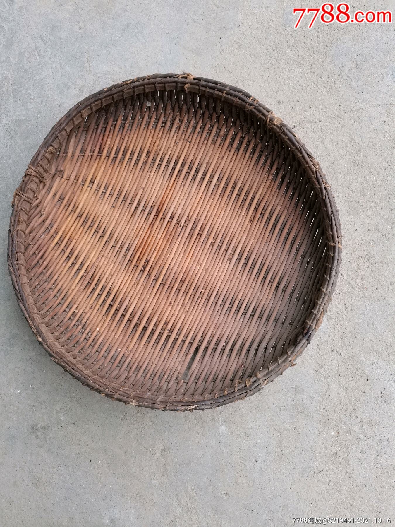 民国藤编簸箩