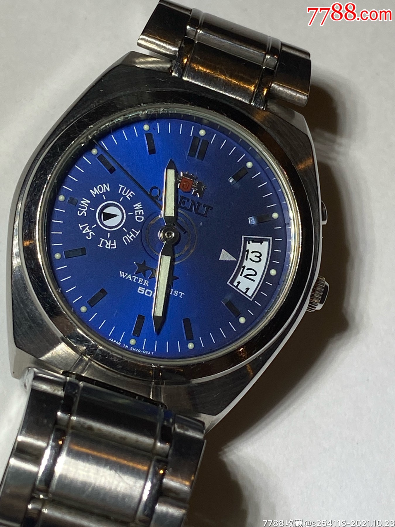 日本原装正品orient东方双狮全自动机械男表表盘37mm厚11mm表带长17