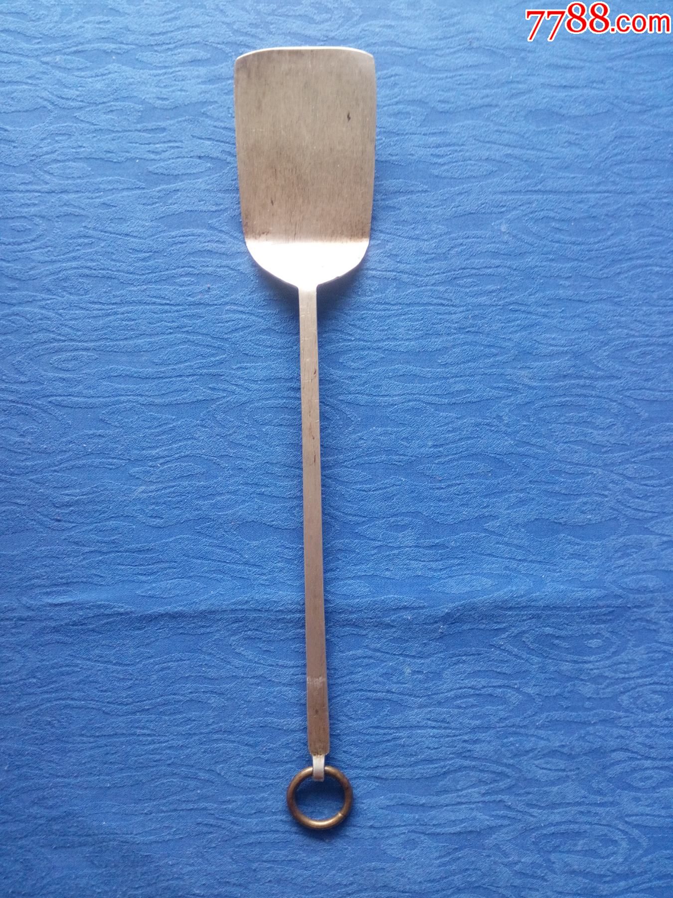 文革670年代纯手工捶打钣金镂空不锈钢锅铲厨具文化民俗老物件奢侈品