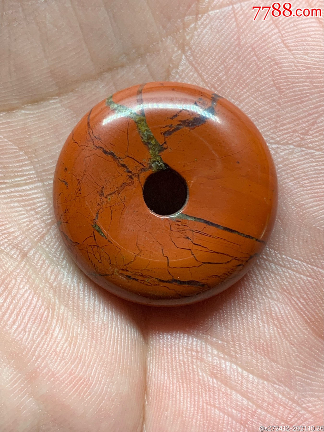 红竹石平安扣吊坠