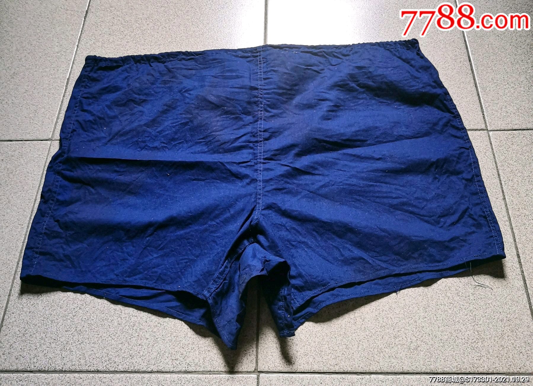 全新未穿老蓝布短裤裤衩裤头
