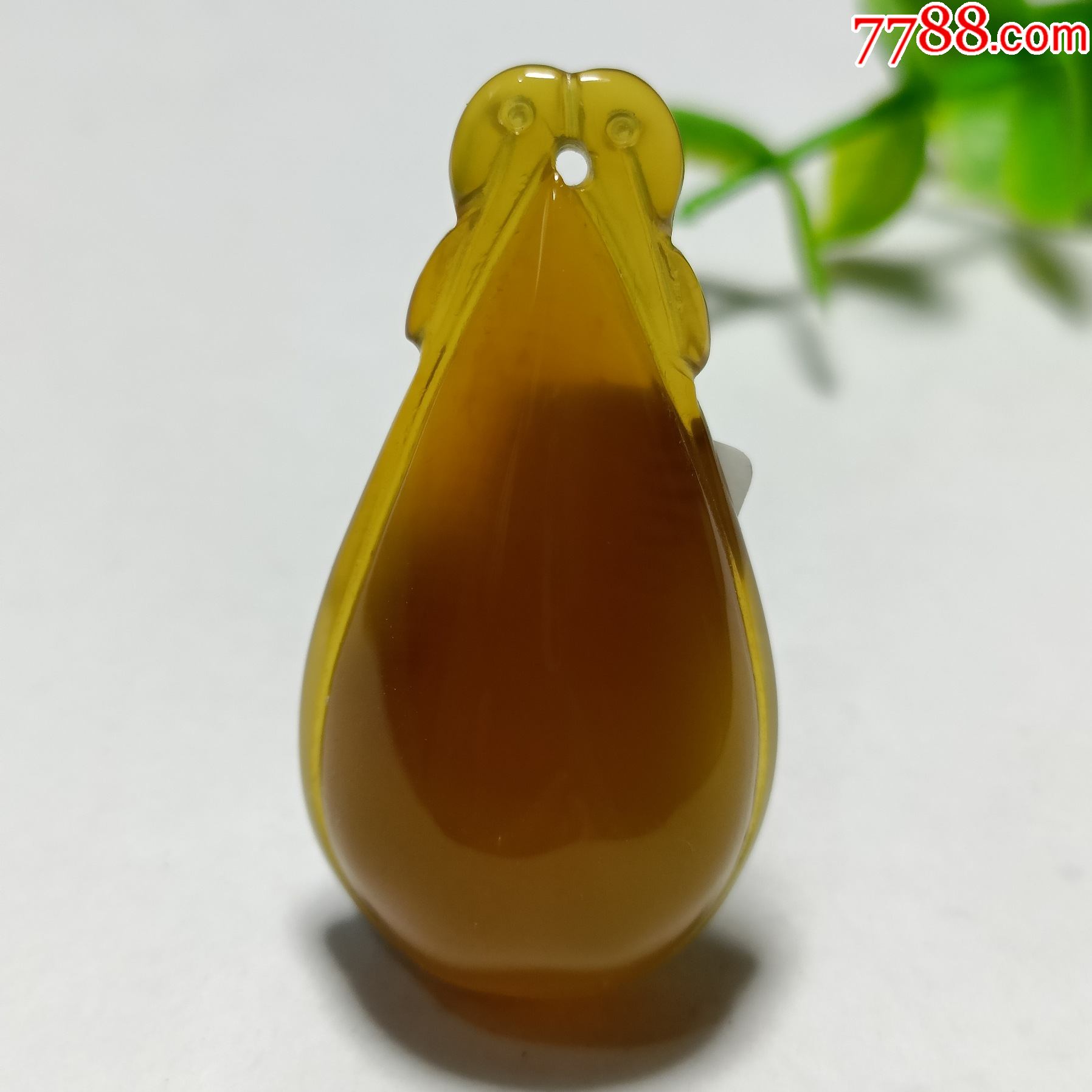 大气黄玉髓水滴形吊坠_价格48元_第1张