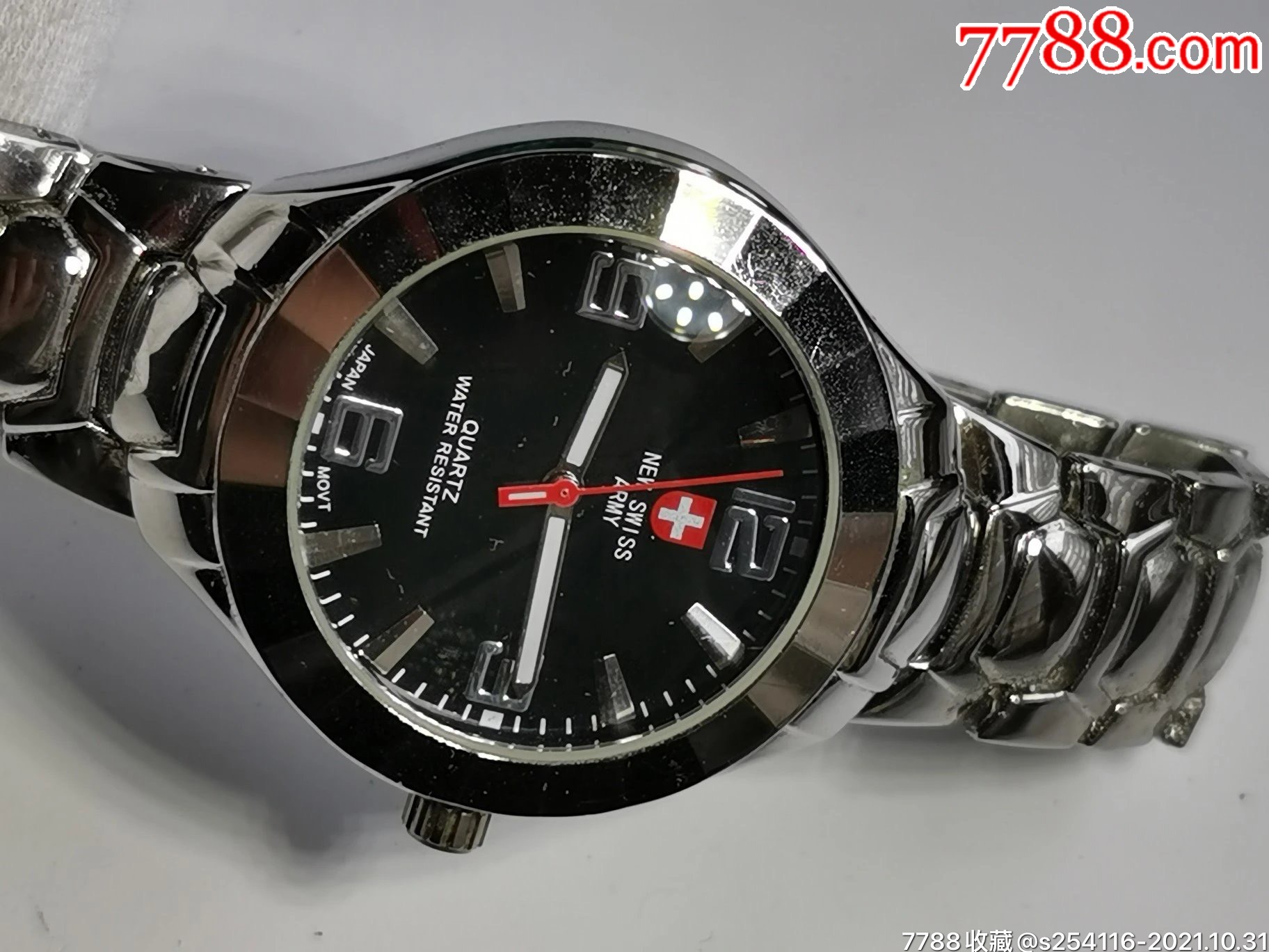 瑞士newswissarmy石英男表日本机芯表盘39mm厚10mm表带长16_手表/腕表