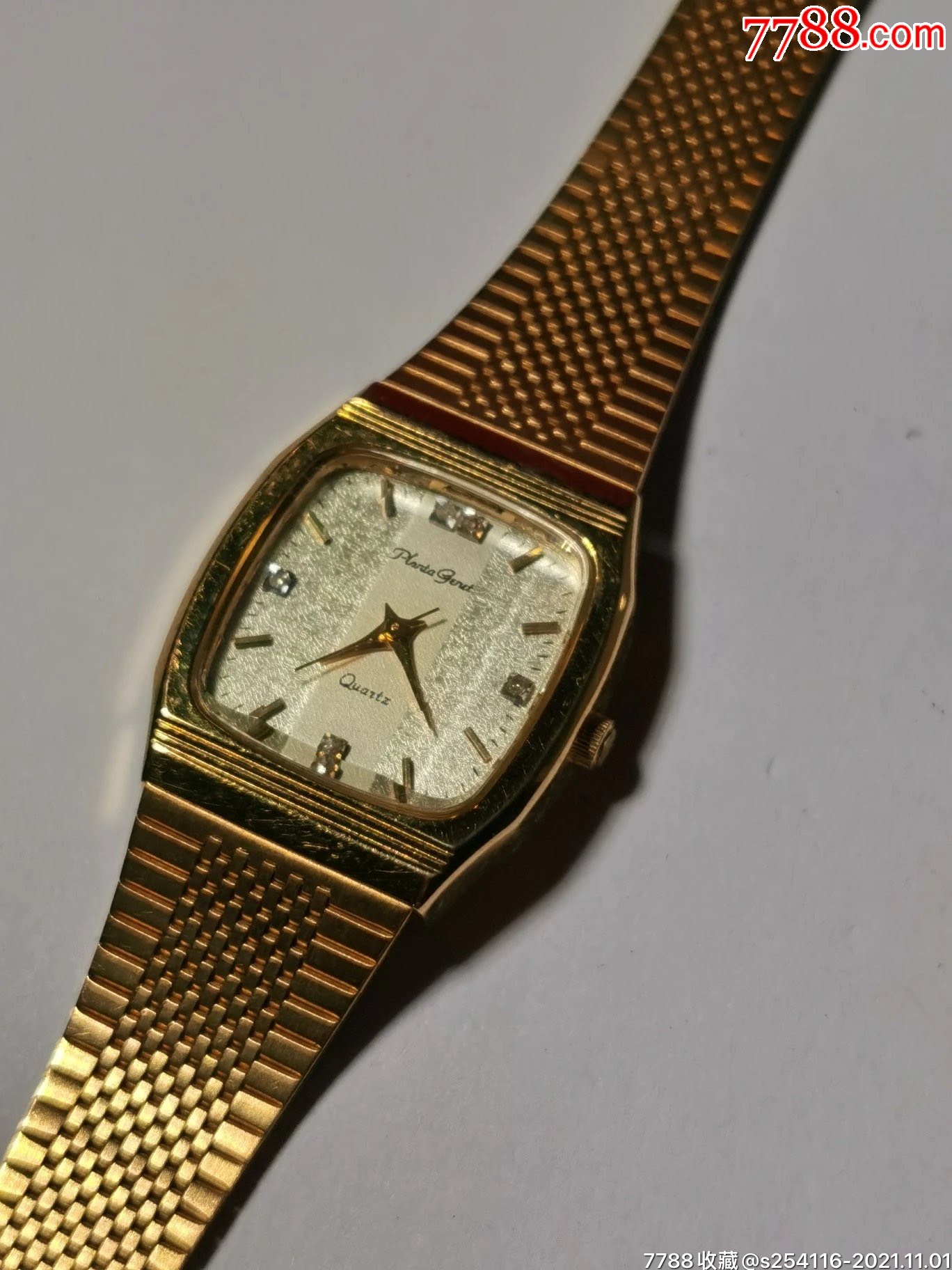 瑞士原装正品plantagenet石英女表镶钻96111011瑞士机芯一钻蓝宝