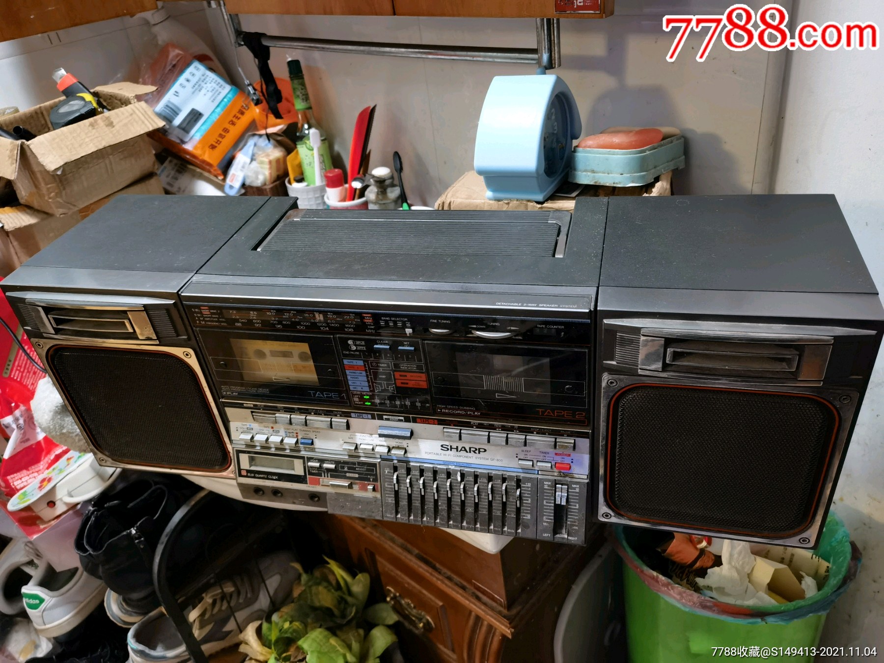 夏普gf一800收录机一台,通电按键功能正常,但没有声音,懂行的来