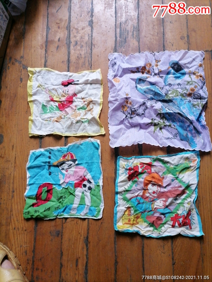 6,70年代手帕4只