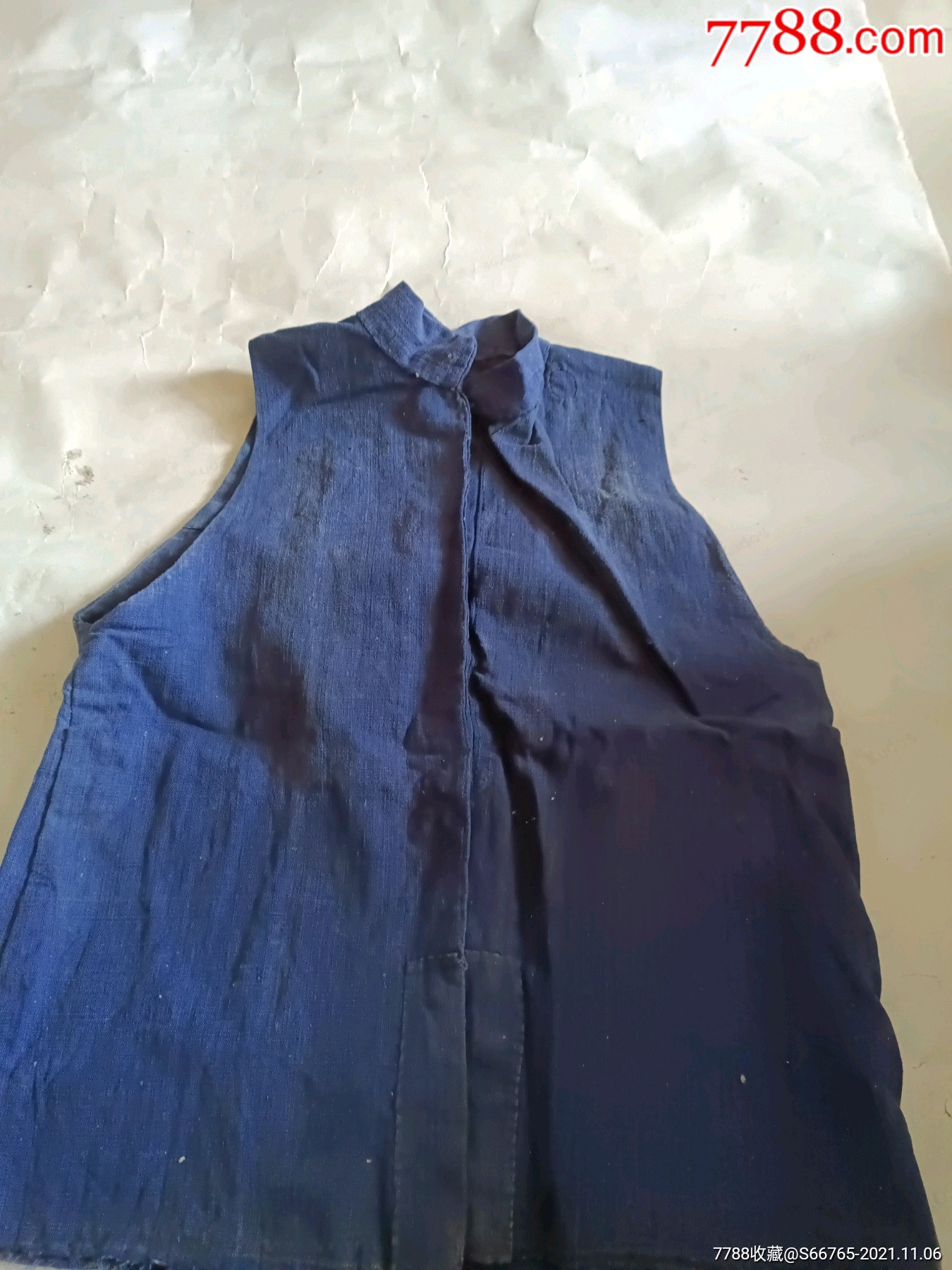 怀旧民国老手工补丁拼接粗布马夹