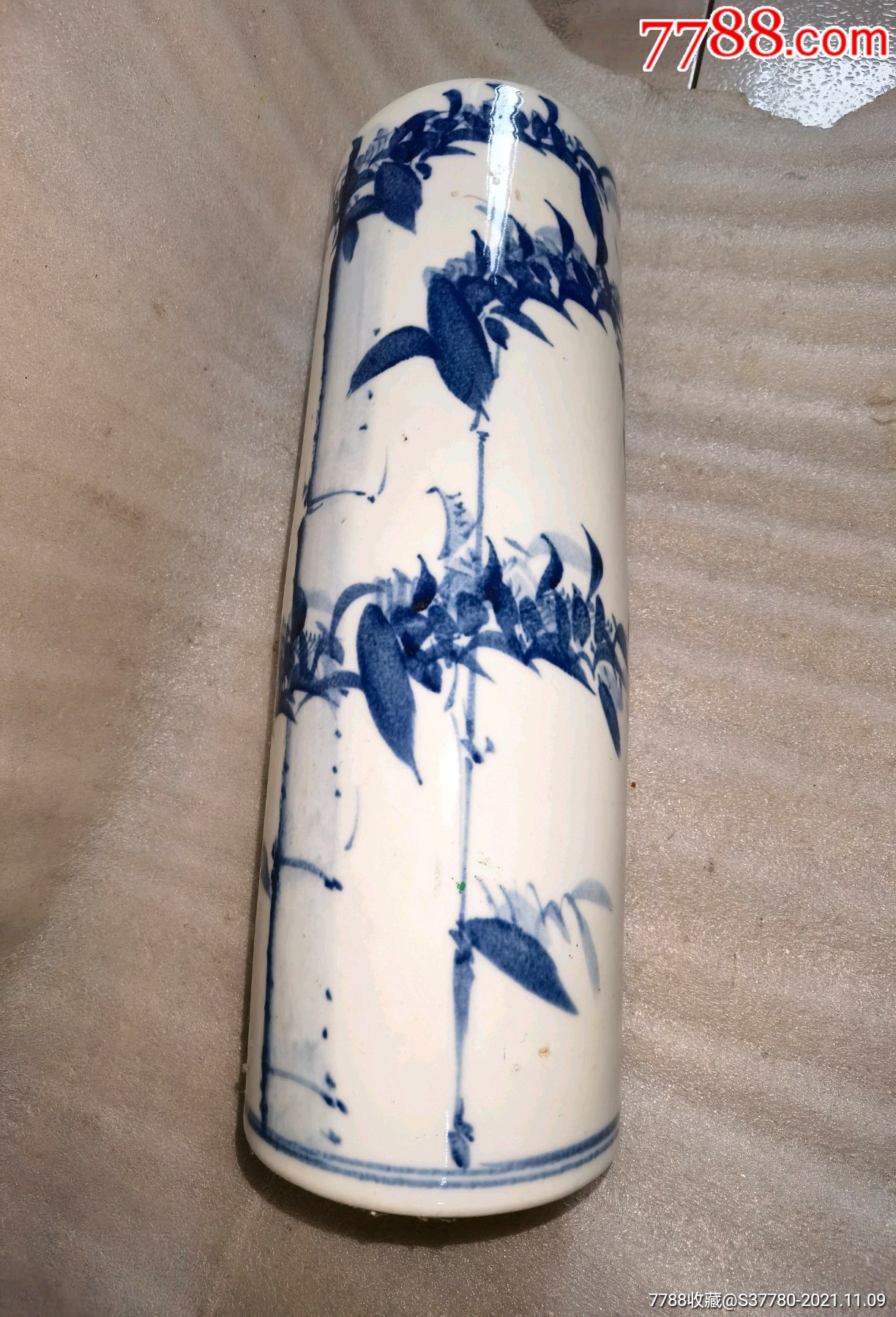 青花瓷帽筒无磕碰