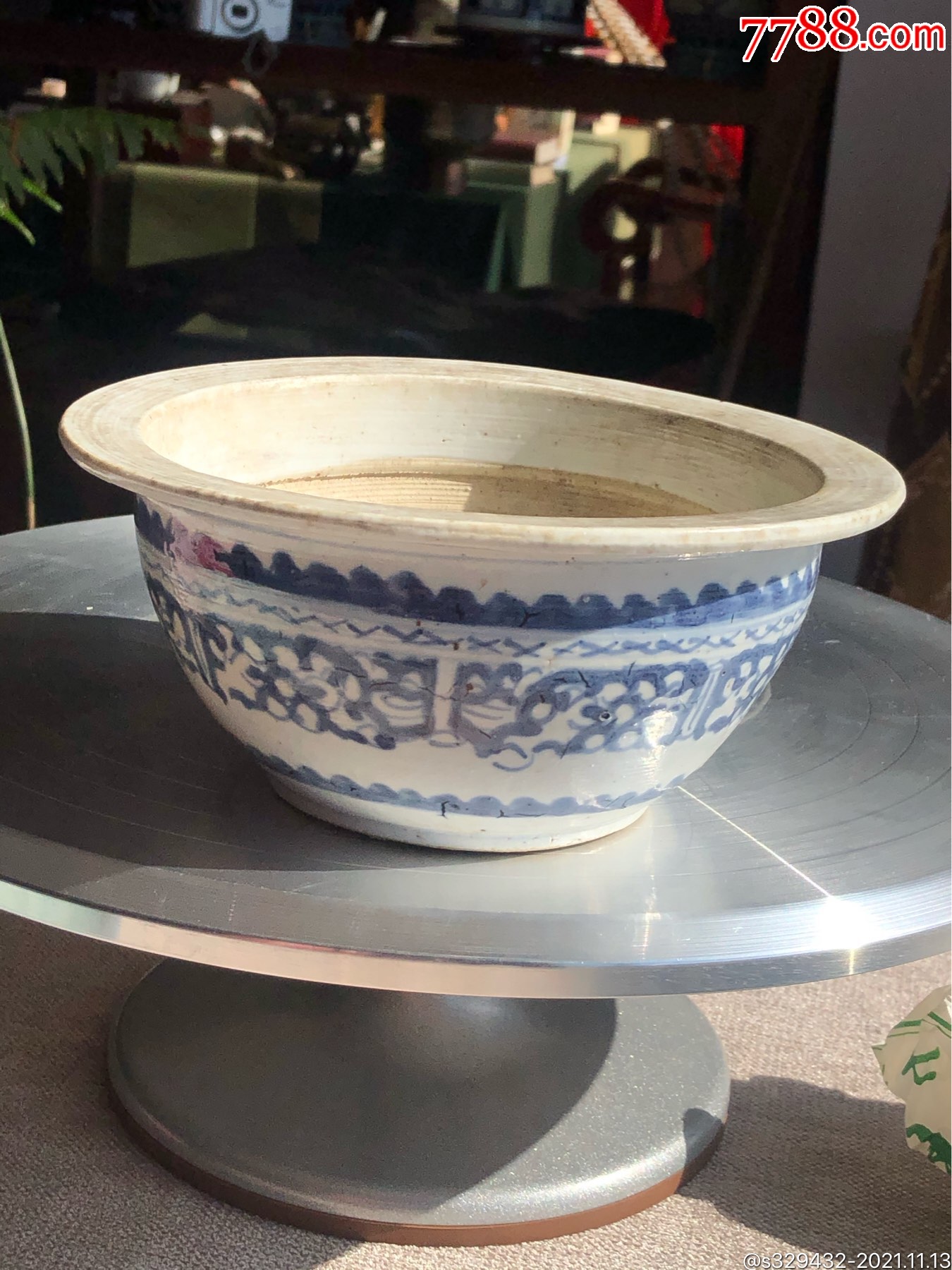 清代清中期青花香炉_青花瓷_感谢支持【7788收藏__收藏热线】