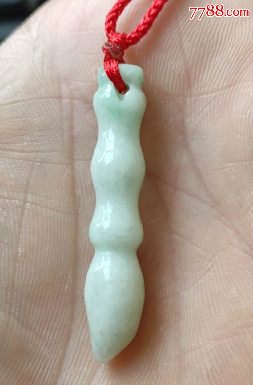 翡翠毛笔文昌笔淡绿底撒阳绿