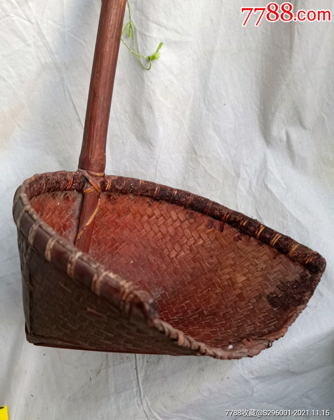 民国竹编小斗箕