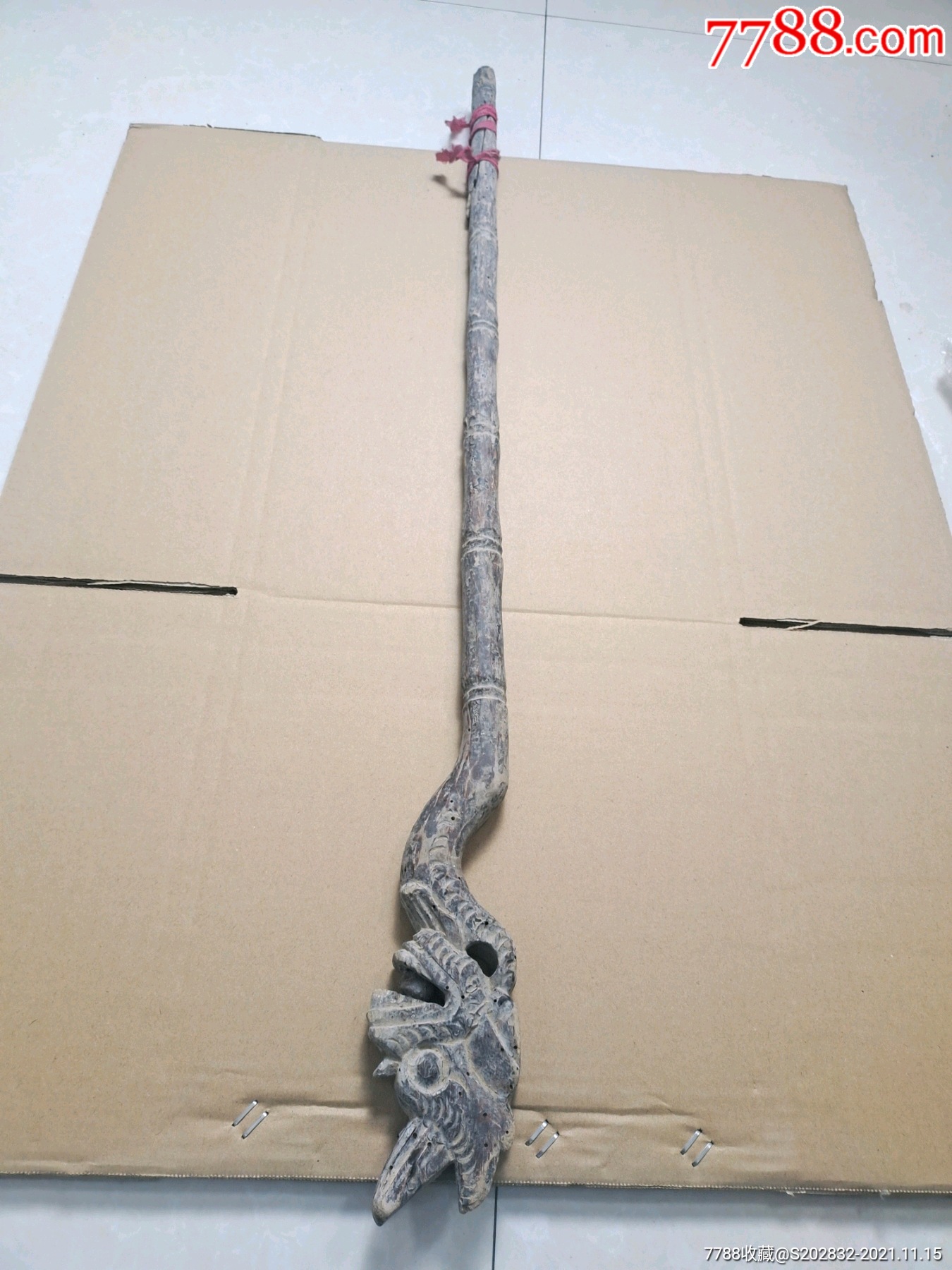 清代龙头拐杖长度93cm