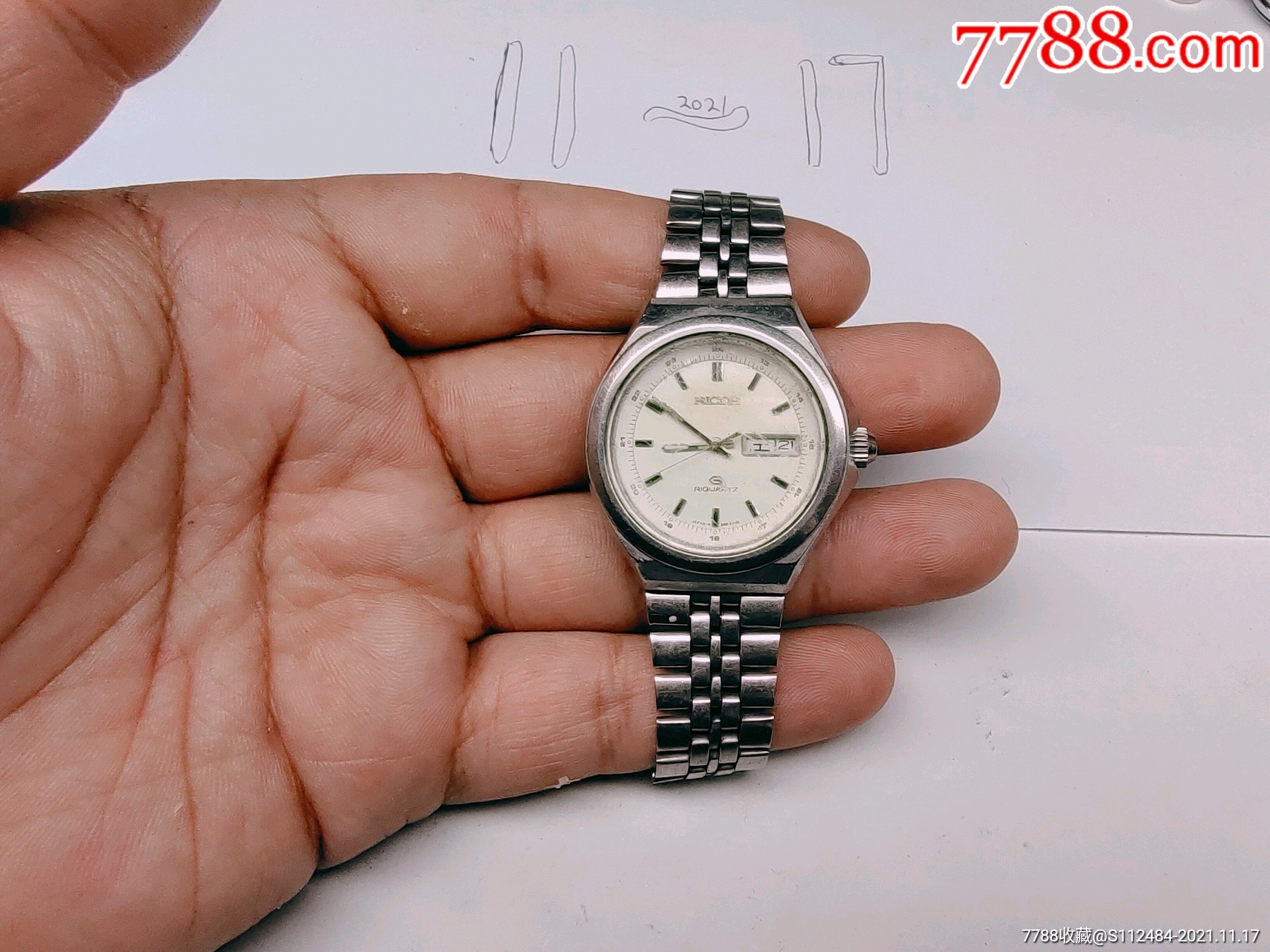 好品经典漂亮5钻ricoh男士石英腕表-手表/腕表-7788钟表收藏