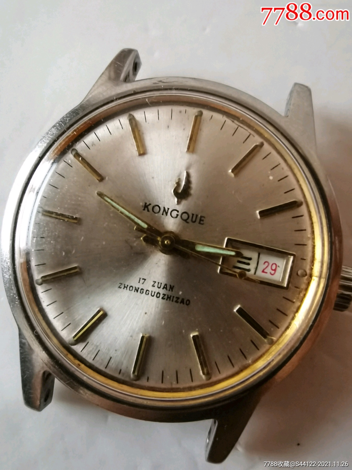 稀少孔雀男士上弦手表