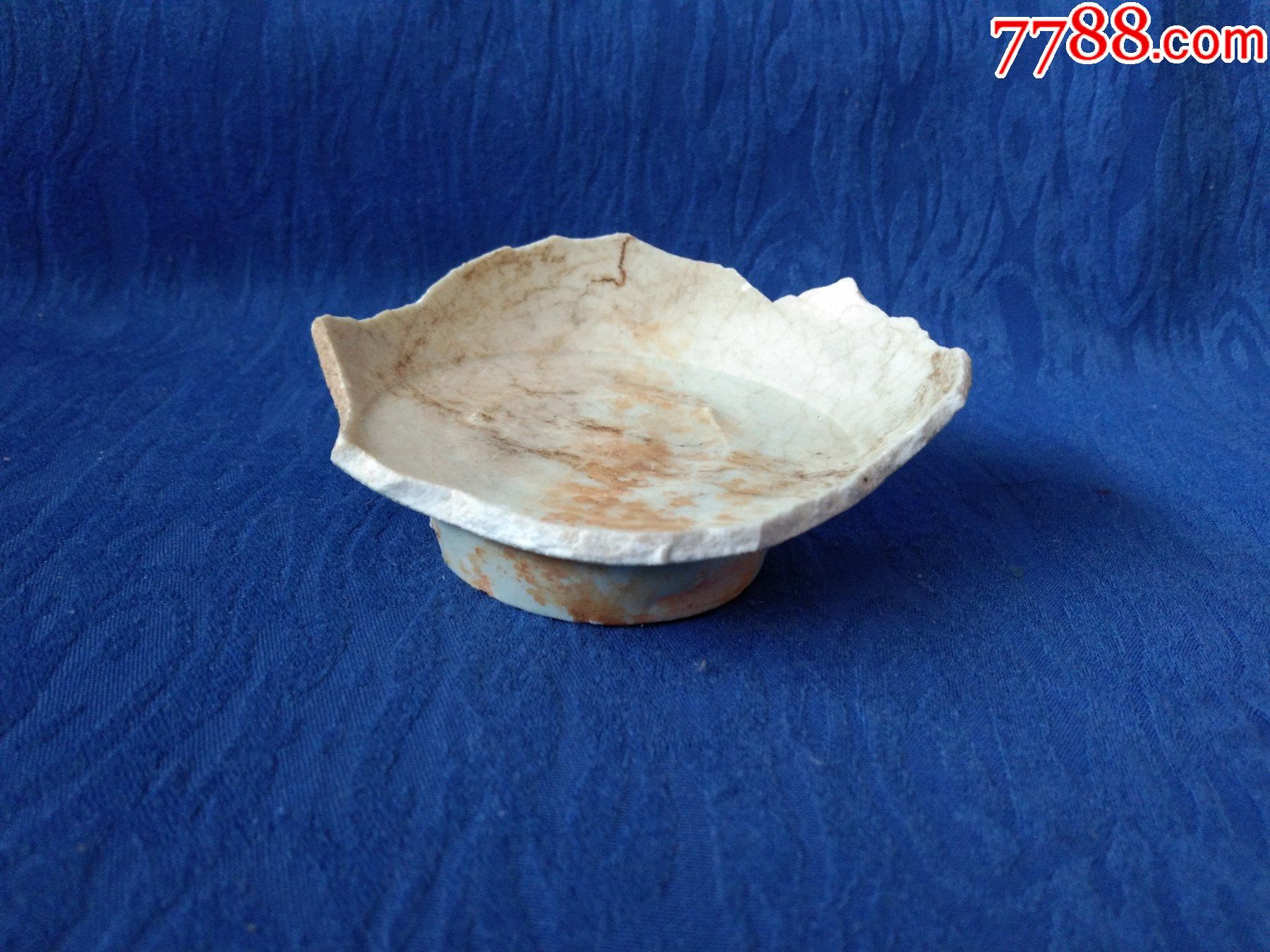 宋代湖田窑影青瓷冰裂纹瓷碗残底高古瓷片开片漂亮文脉传承标本收藏