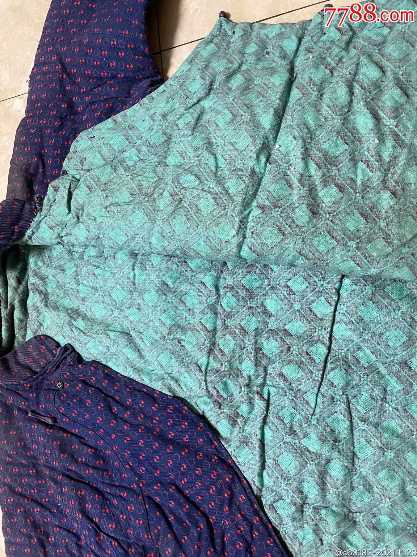 民国对襟花棉袄可作为影视抖音导具服拍摄