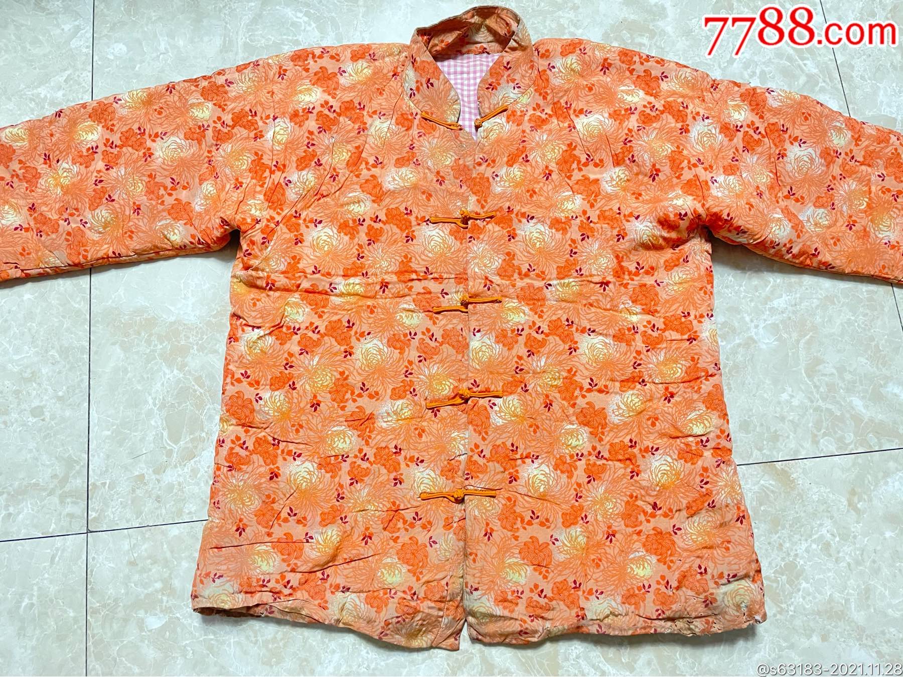 建国后漂亮的立领花棉袄可作为影视抖音导具服拍摄