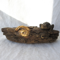 老紫砂摆件蟾宫折桂紫砂文房笔架紫砂雕塑