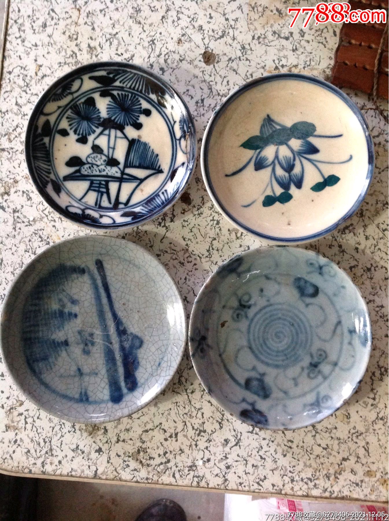 清代盘子四个