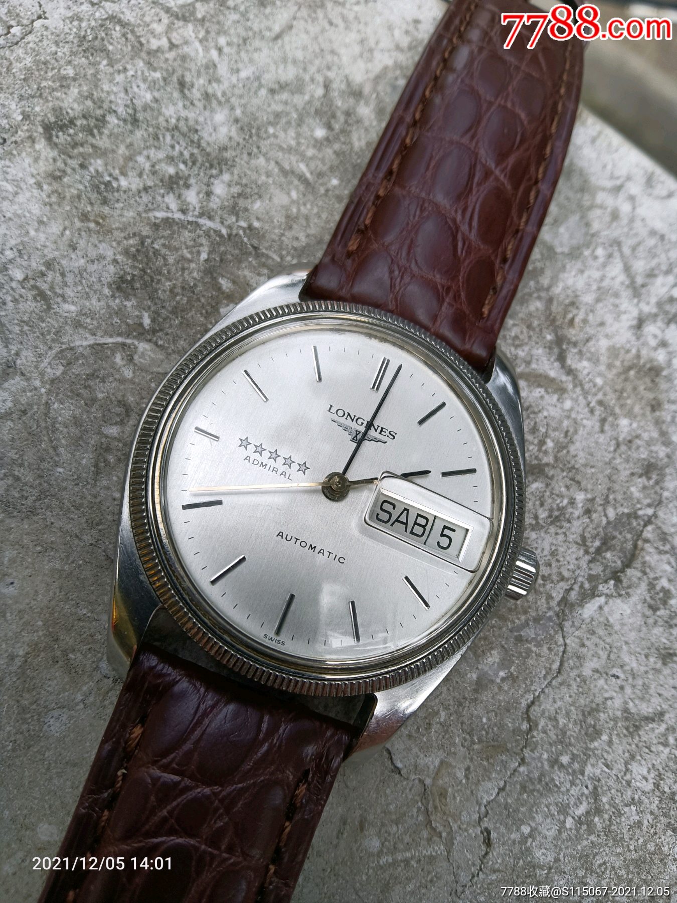 稀少浪琴双历五星上将古董手表