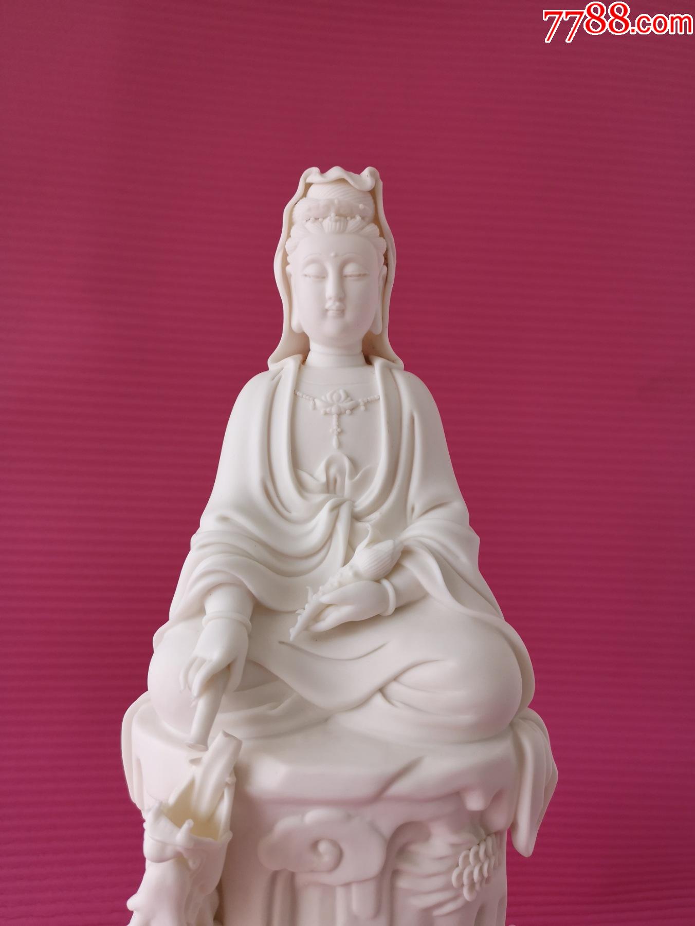 省工艺美术大师郑雄文七龙滴水观音-价格:200元-au28559947-单色白瓷
