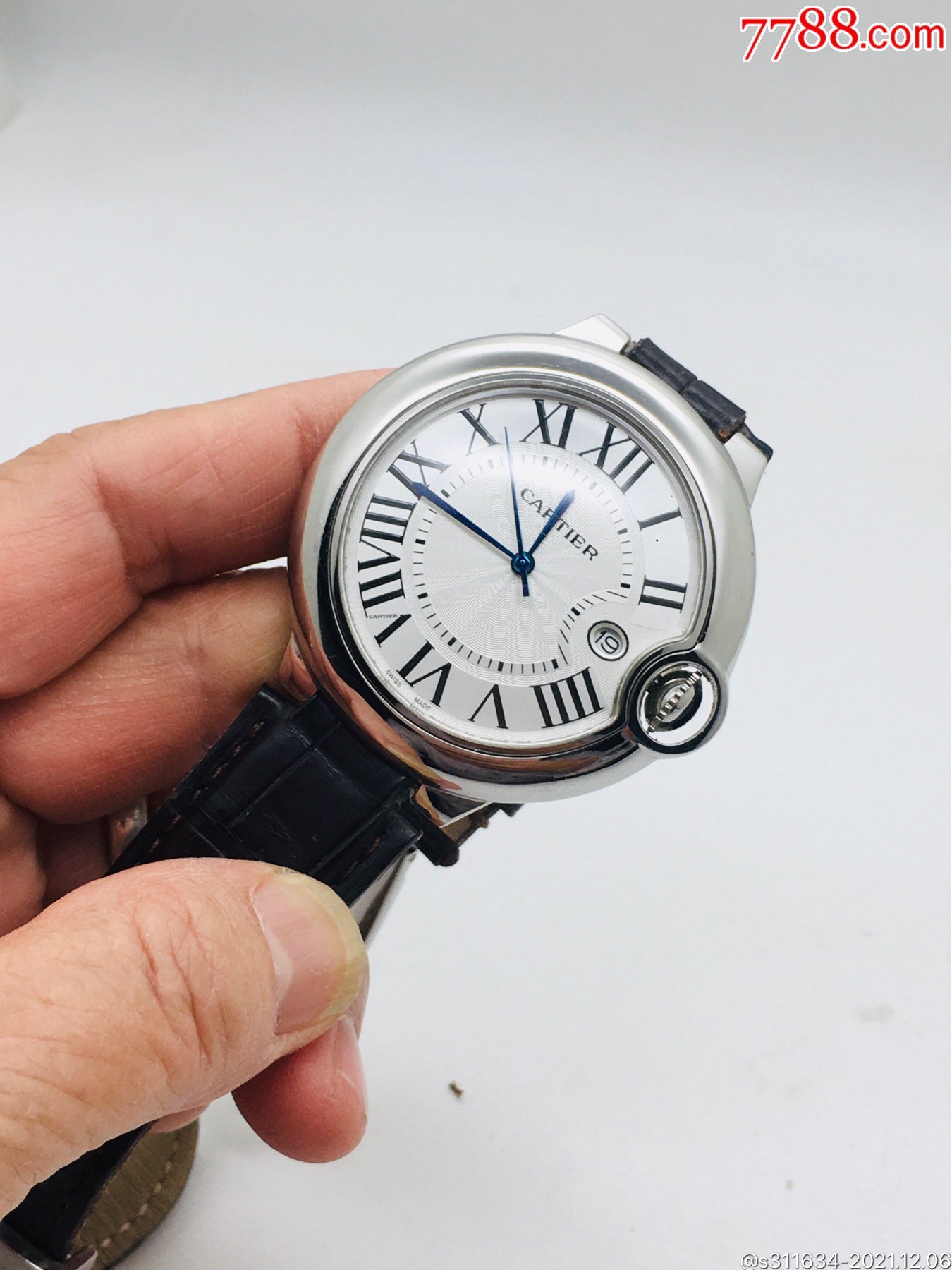 卡地亚石英男表不知道真假请看好再拍