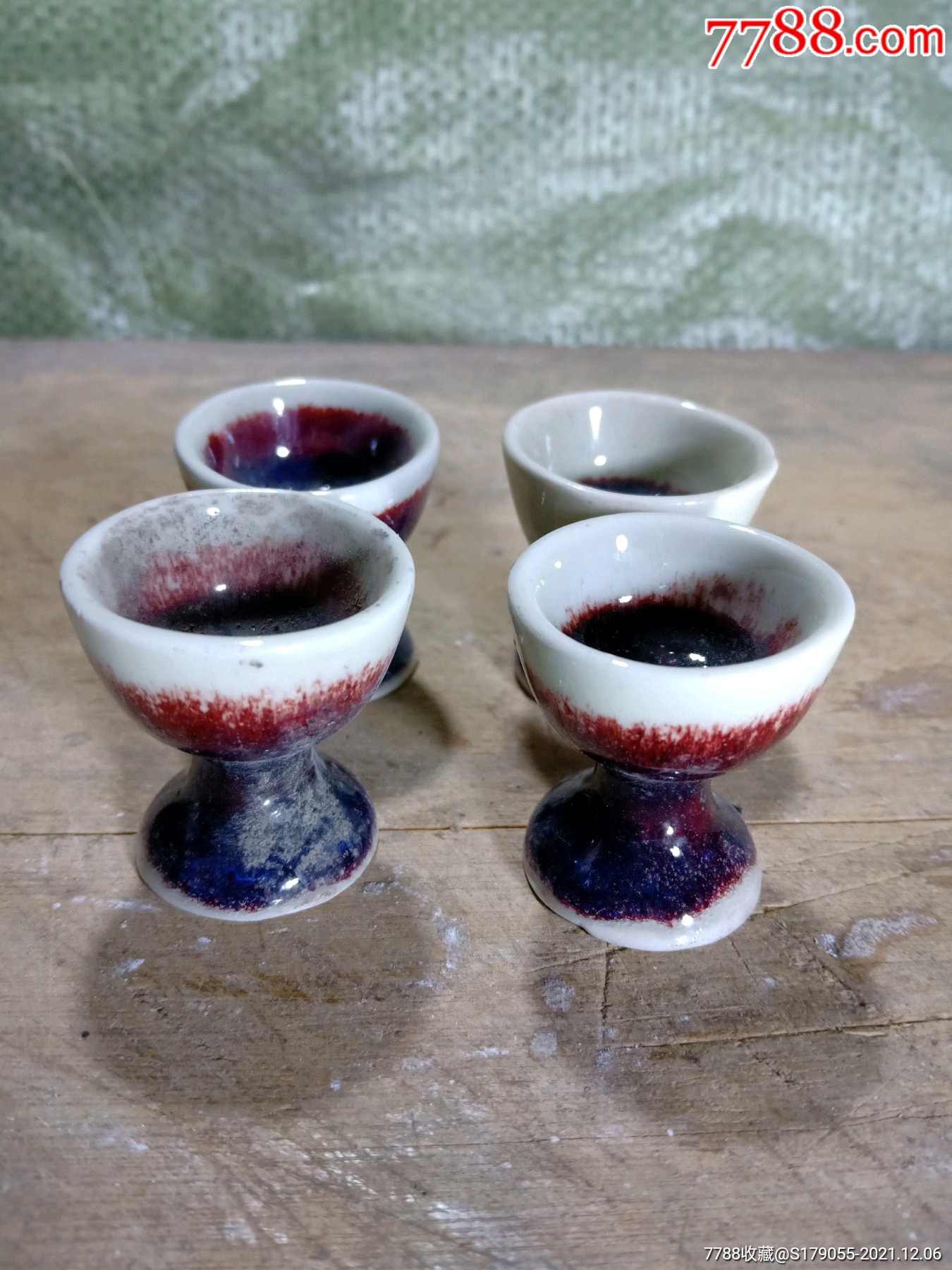 钧窑瓷酒杯