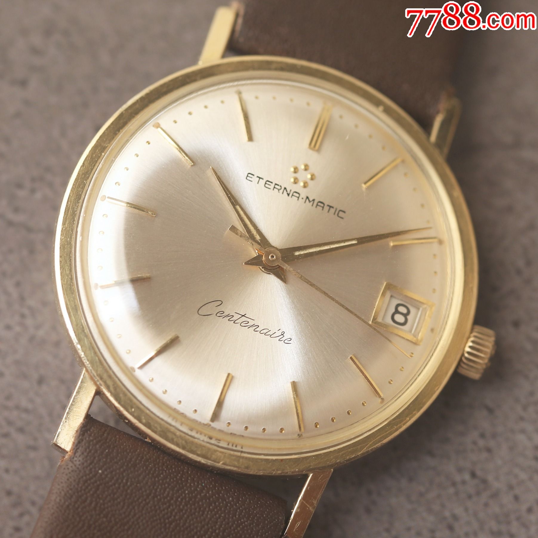 瑞士绮年华古董表极品收藏eta鼻祖五星上将拉跳式日历