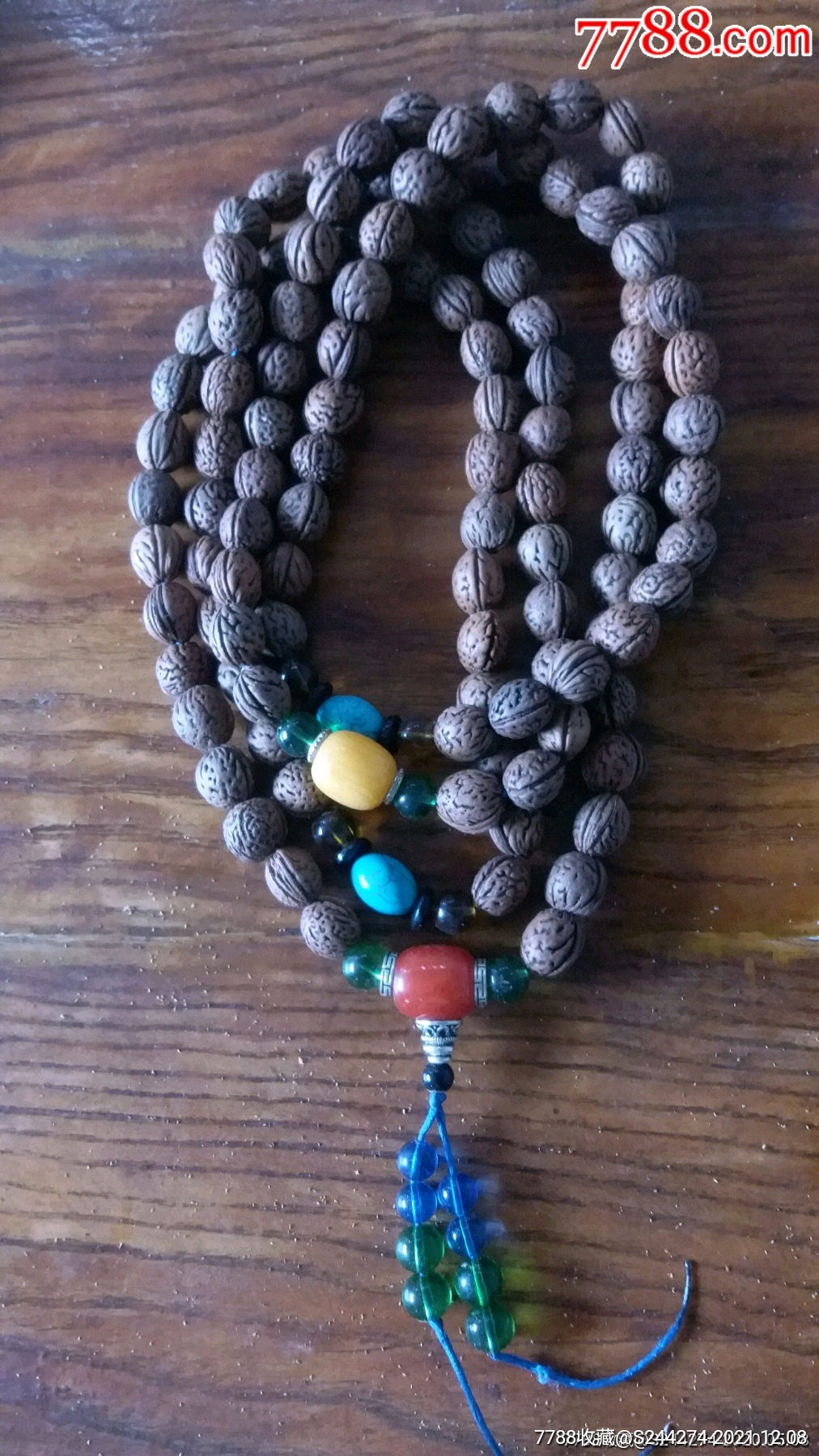 藏式108太行野桃核佛珠手串