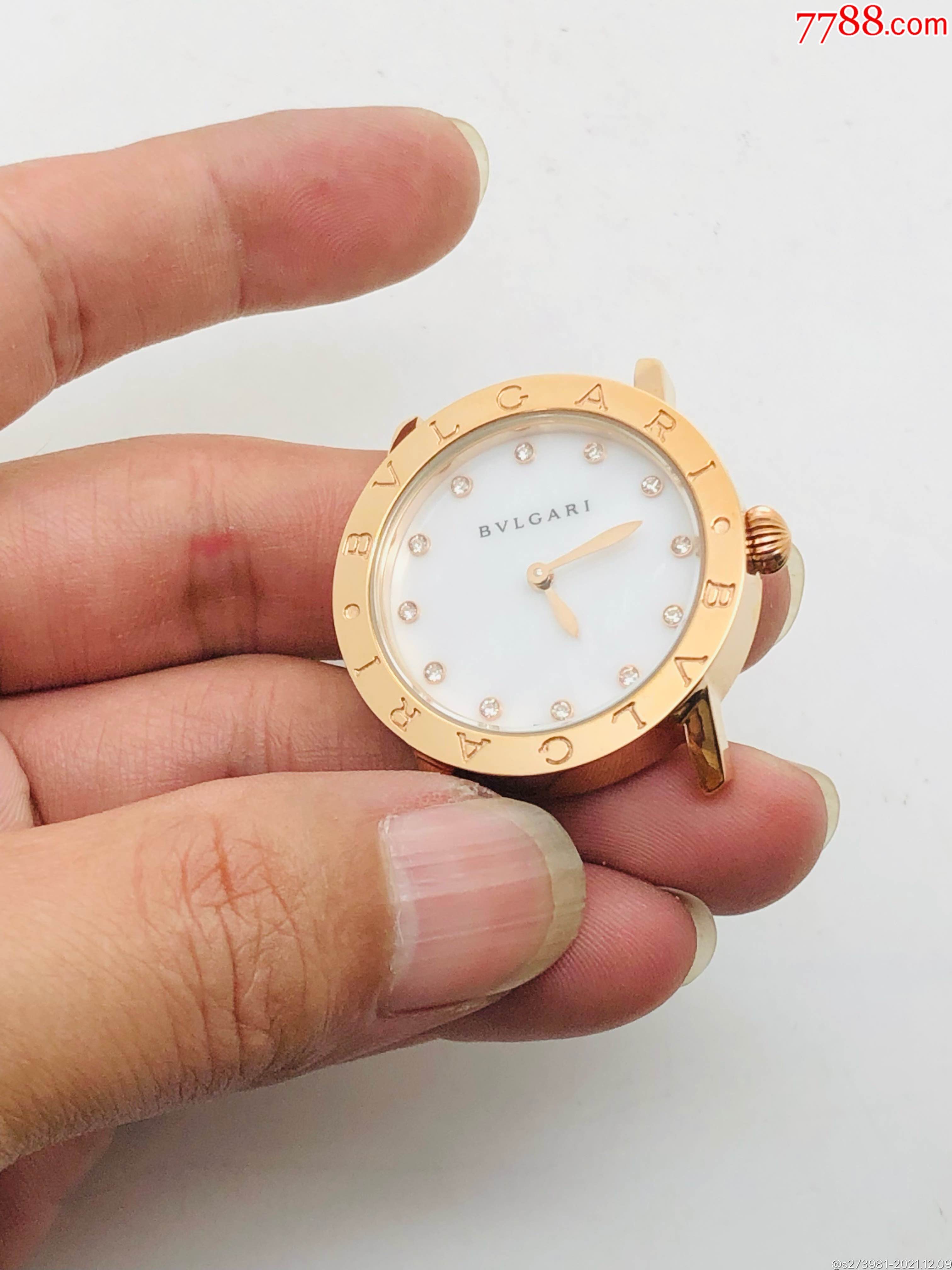 全新宝格丽玫瑰金石英表进口机芯天然贝壳表盘