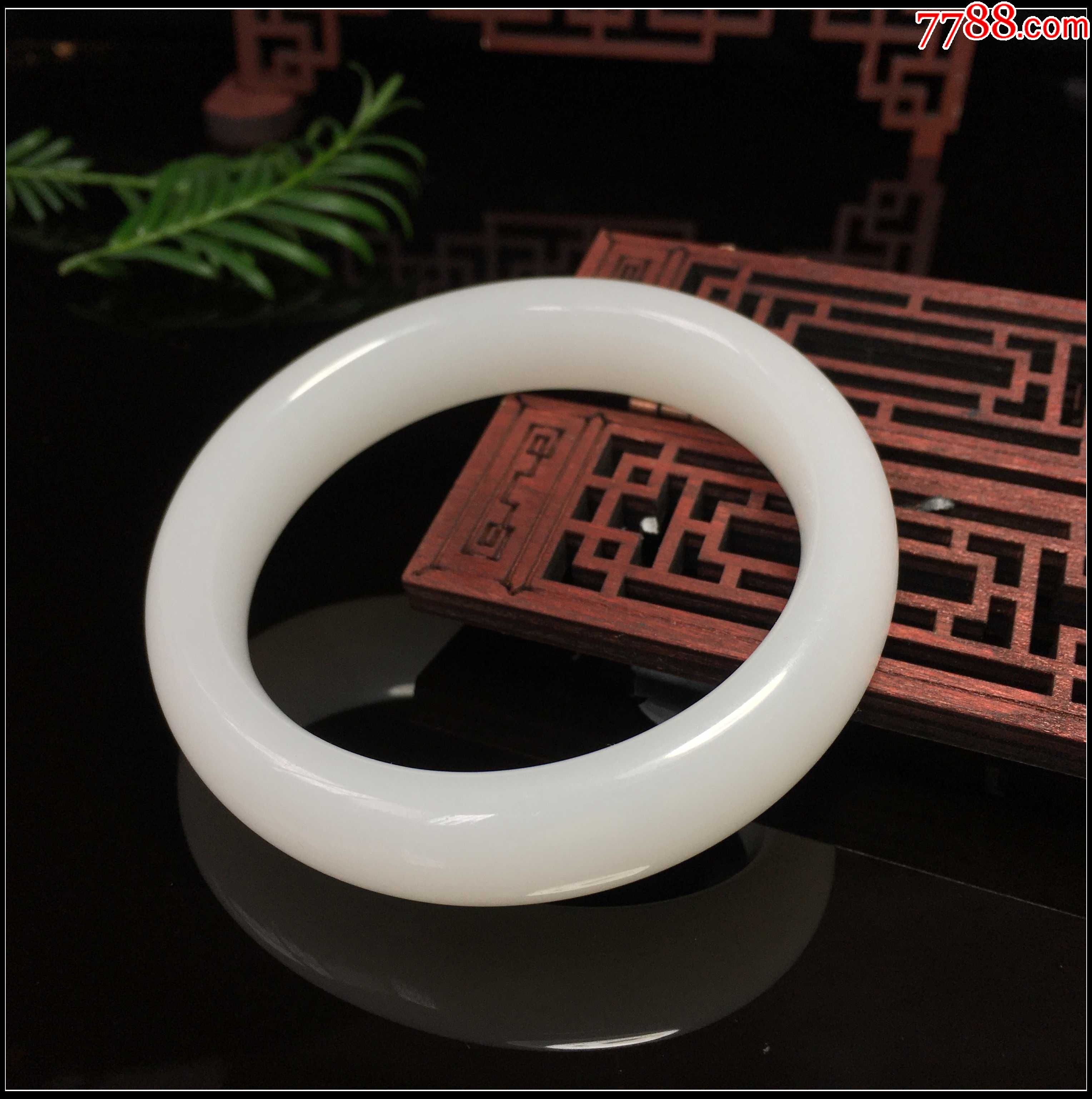 天然阿富汗白玉手镯