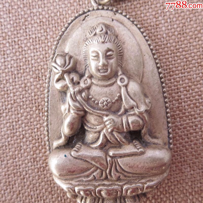 银佛像观音菩萨纯银观音佛像老银观音佛像