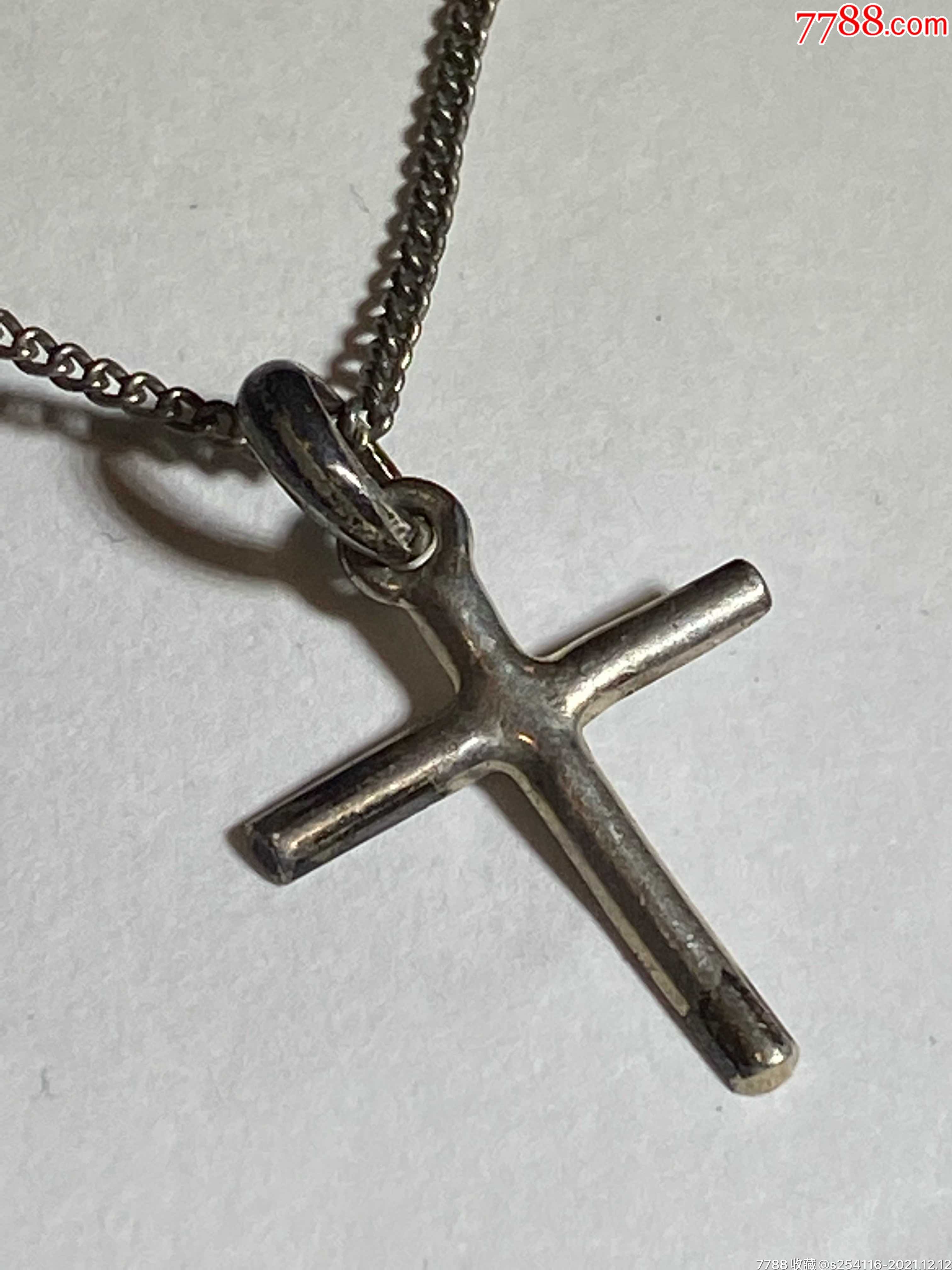 日本制纯银925项链长41cm十字架项链坠1518mm重246克特价98包邮