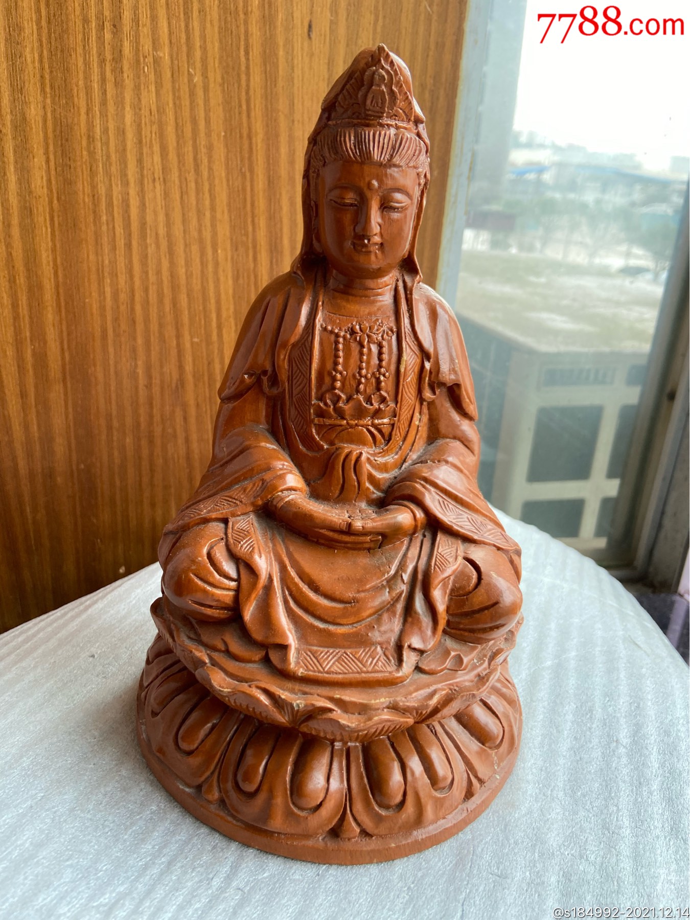 手工木雕观音菩萨