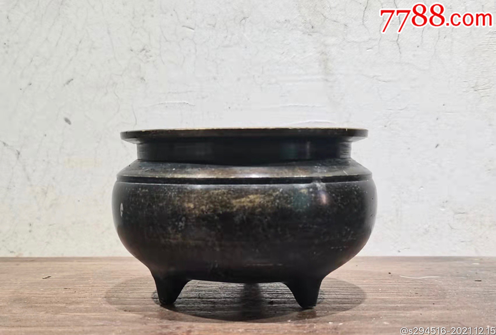 民国时期老铜香炉一个(大号直径10厘米_价格108元【鄂中情古玩】_第1