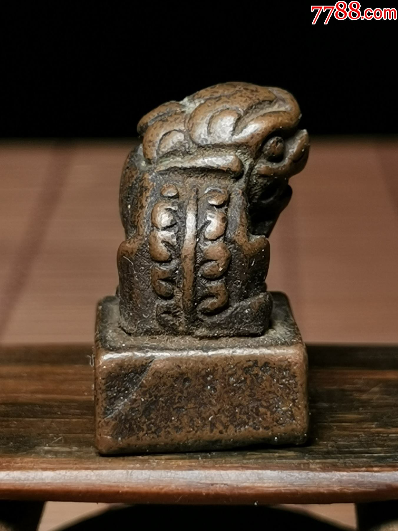 狮钮铜印章精小