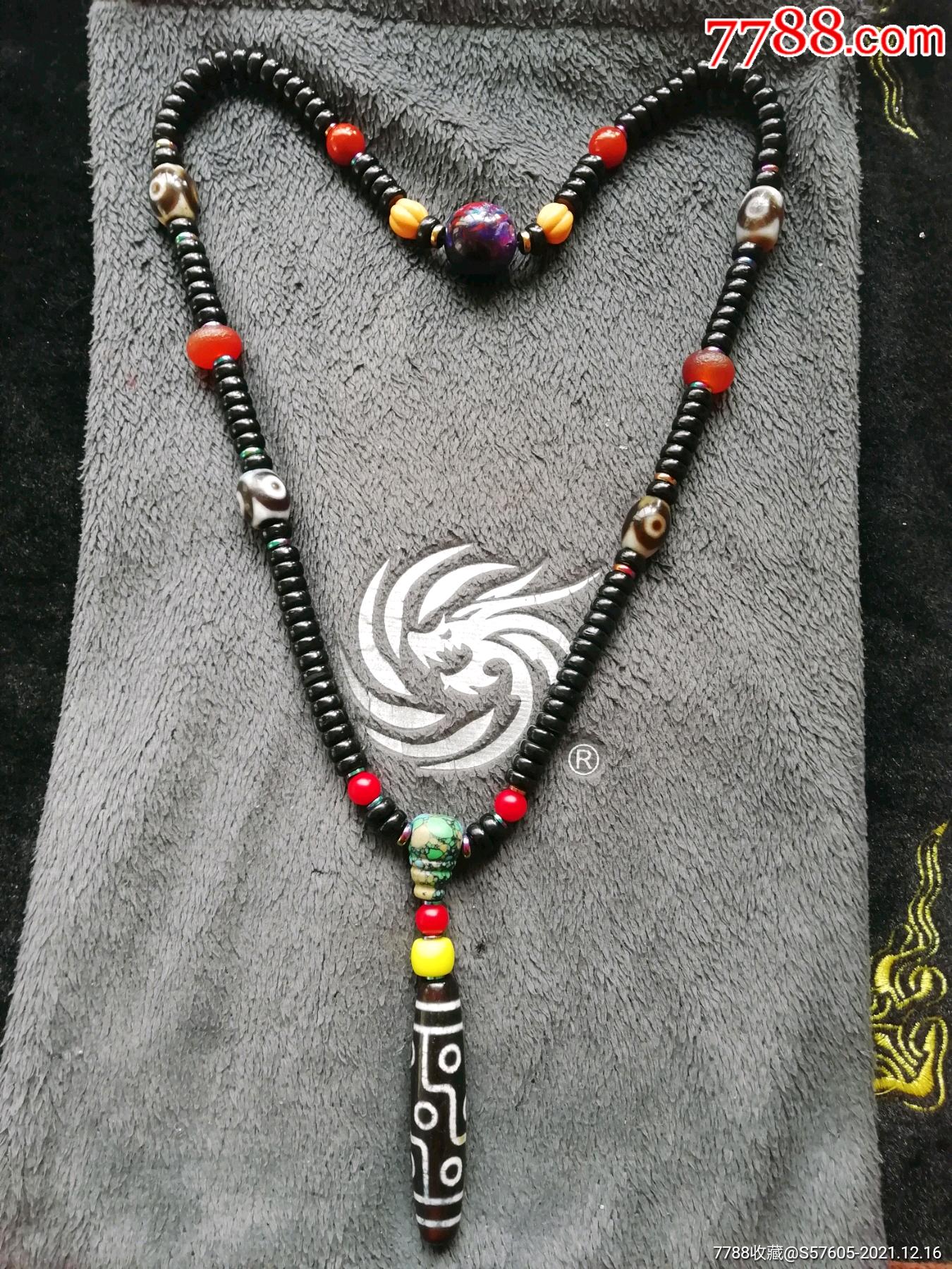 亏本处理精品台湾渗透九眼天珠配椰蒂58吊坠原创自编款霸气