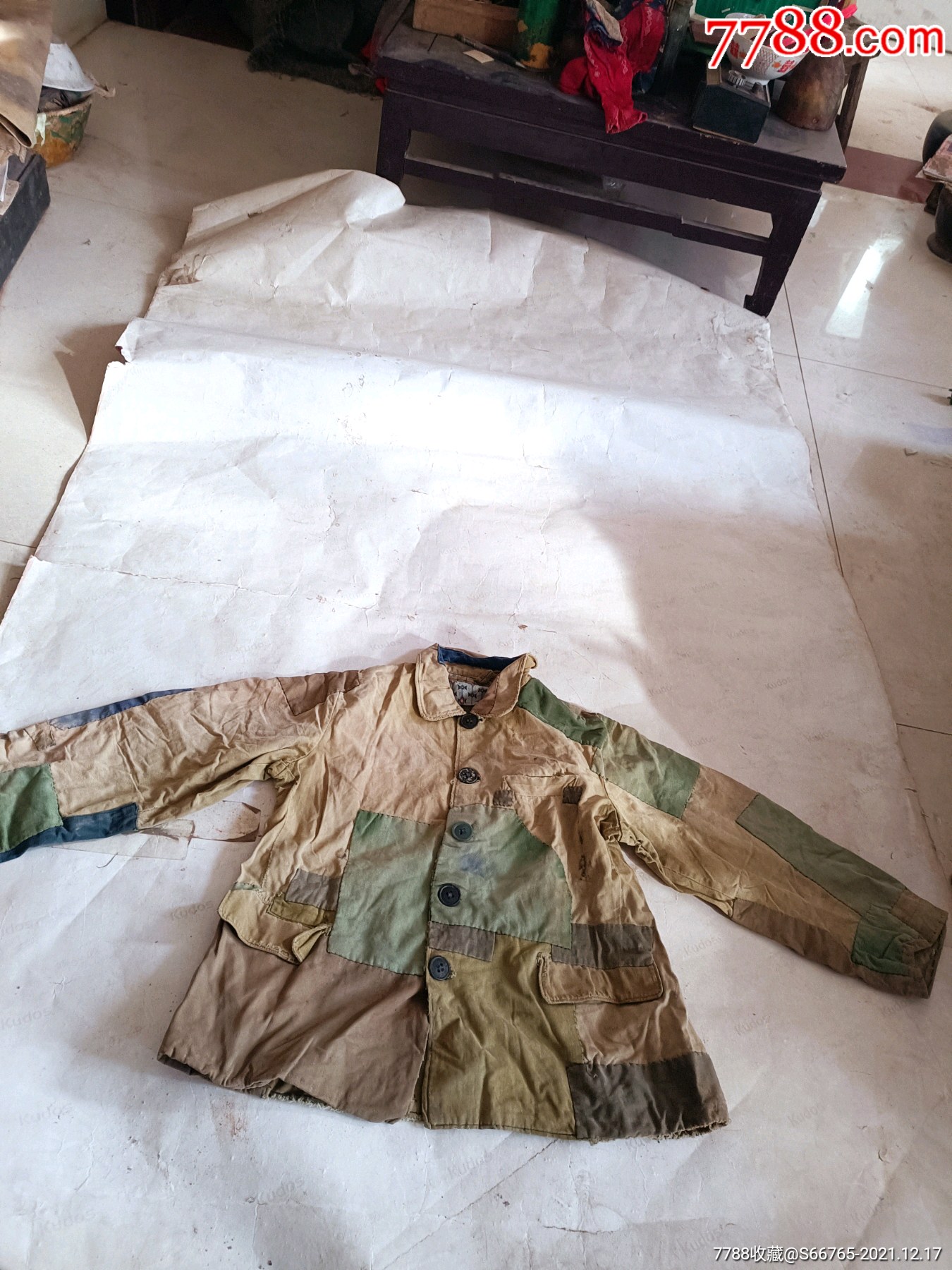 怀旧民国老式手工补丁拼接布用没锉儿童团上衣