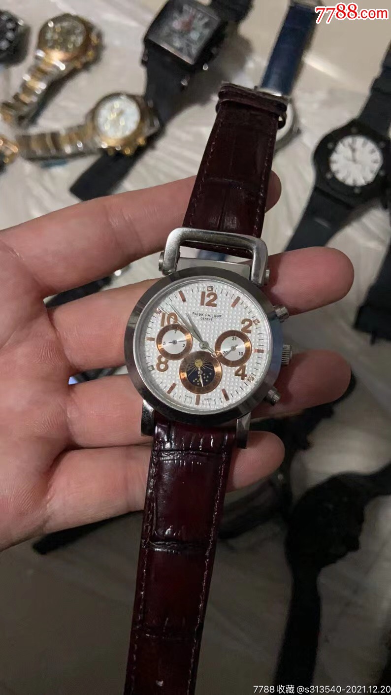 百达多功能全自动机械表男表