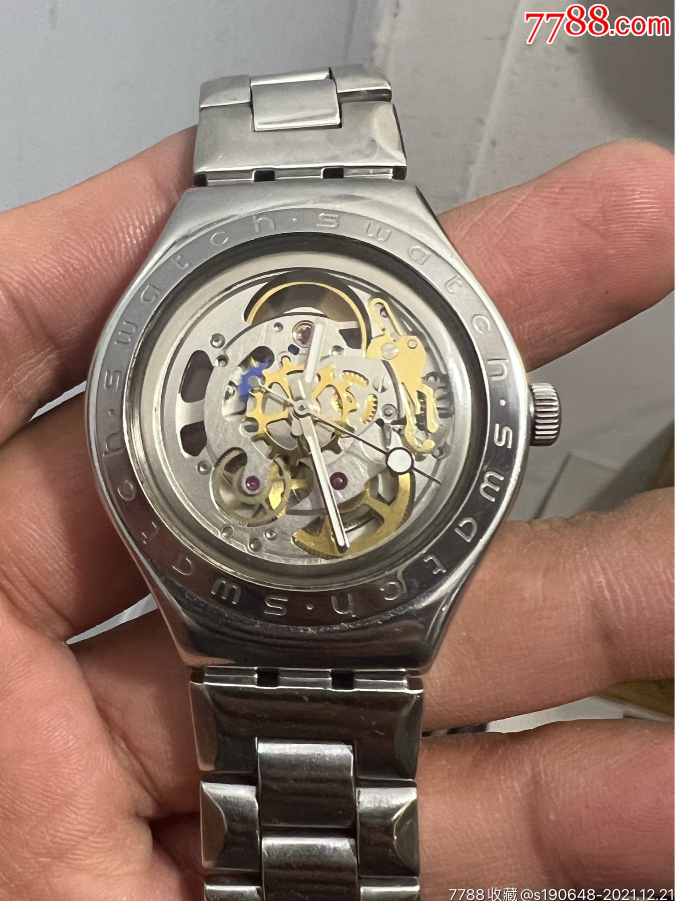 斯沃奇全自动镂空机械表