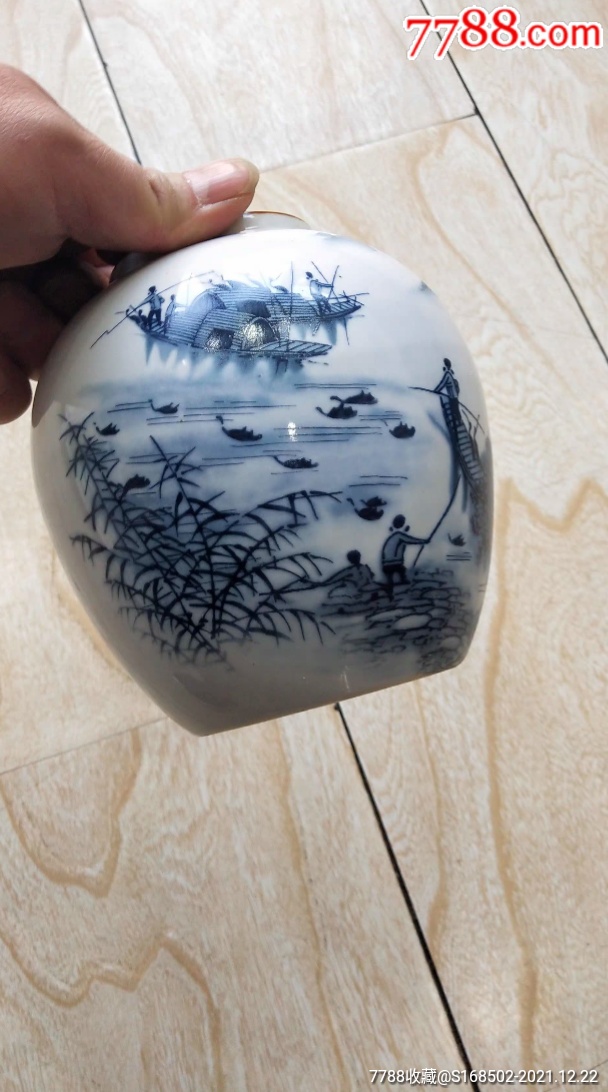 清同治山水纹罐_青花瓷_晋缘阁【7788收藏__收藏热线】