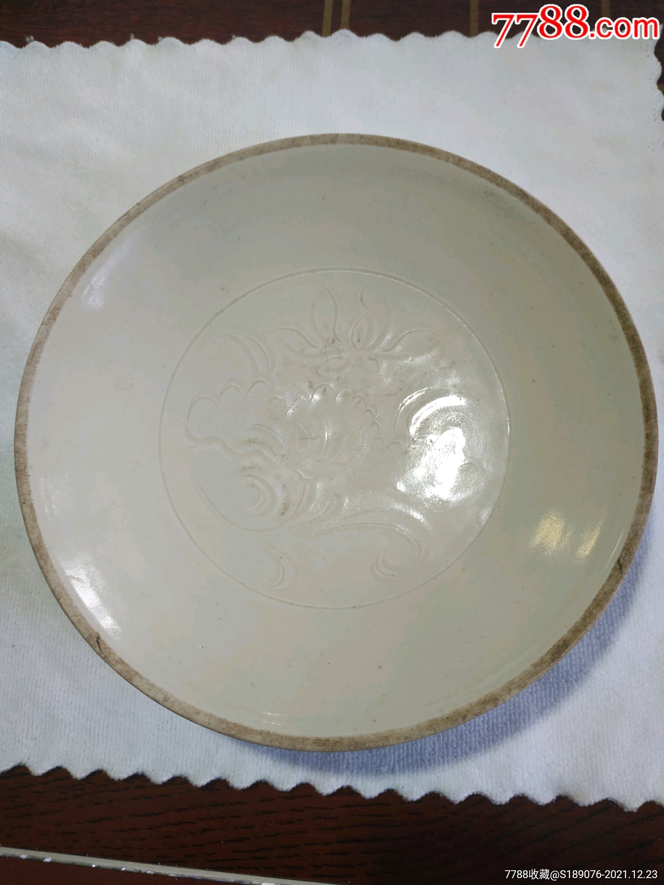 白釉印花碗-价格:100元-au28750881-单色白瓷 -加价-7788收藏__收藏