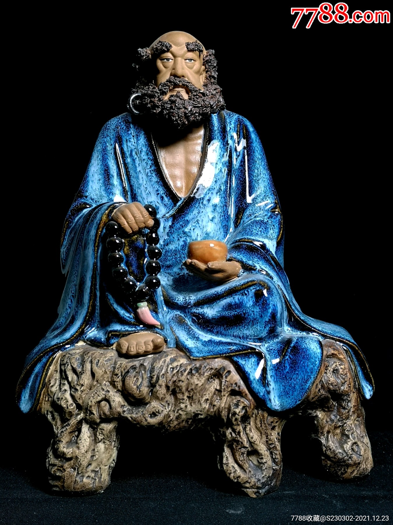 石湾窑陶瓷达摩摆件