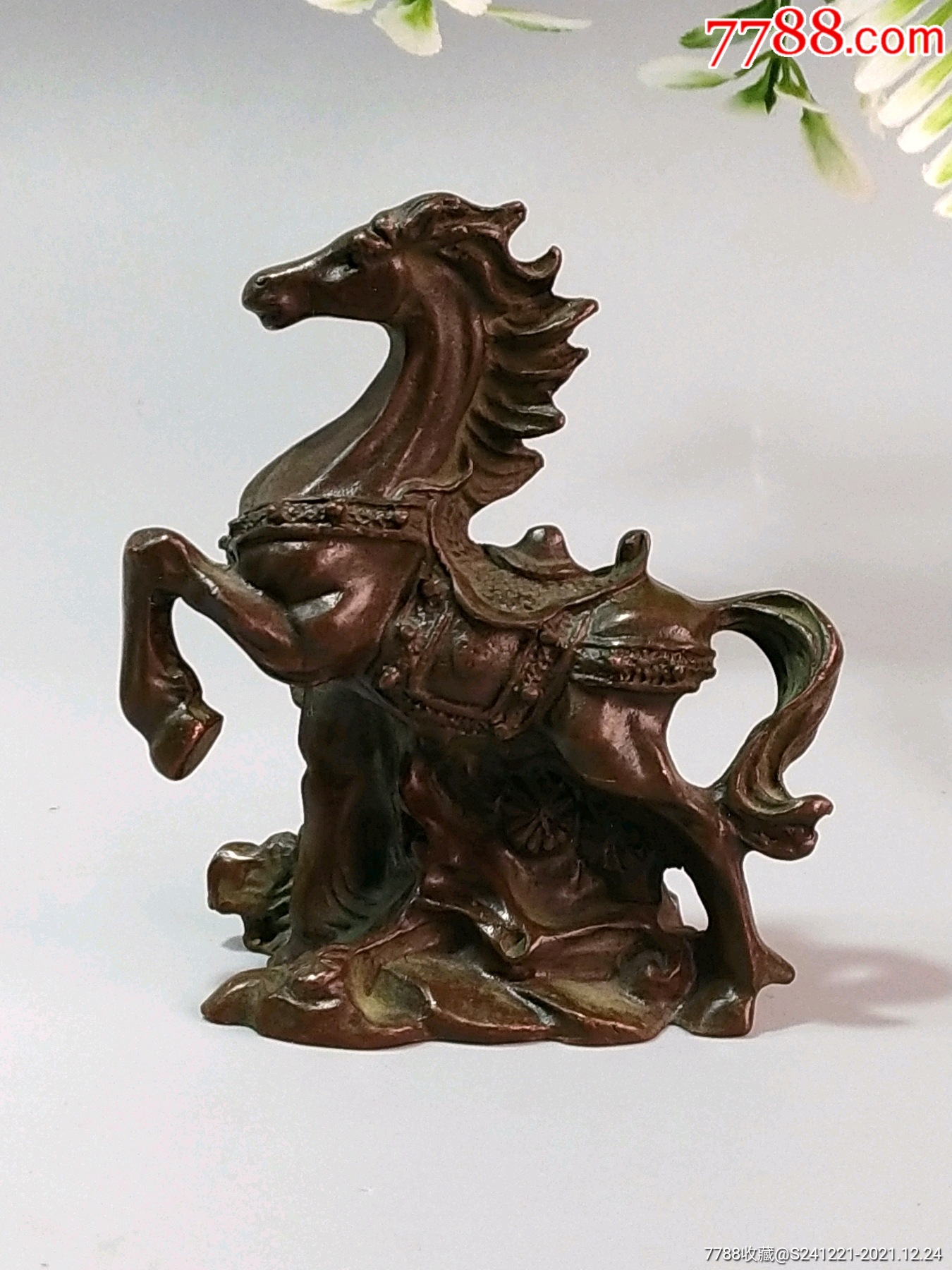 精工铜制(马到成功)桌案茶宠摆件_价格39元【如意古玩阁】_第1张